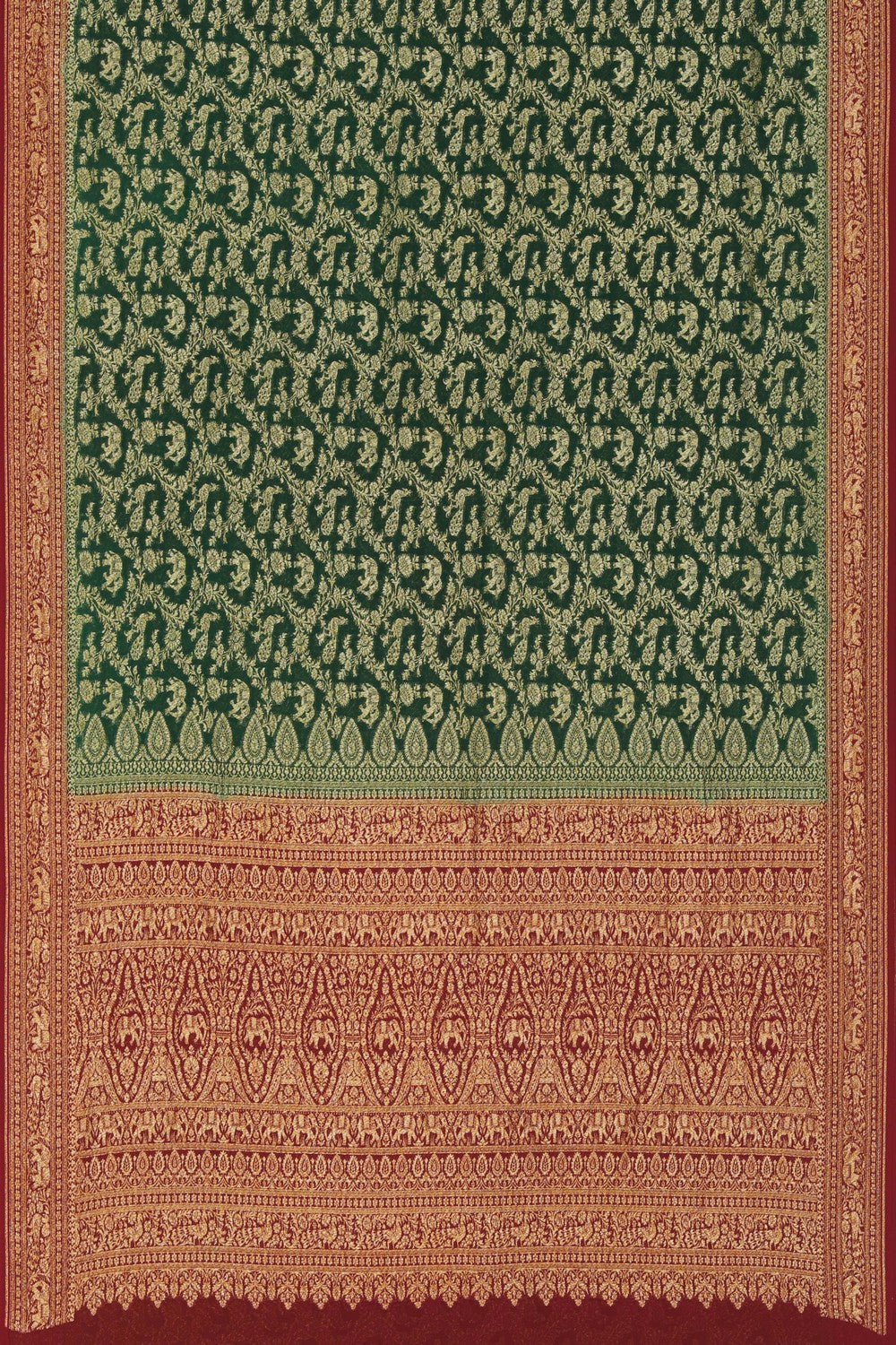 Image of Banarasi Georgette Green Saree