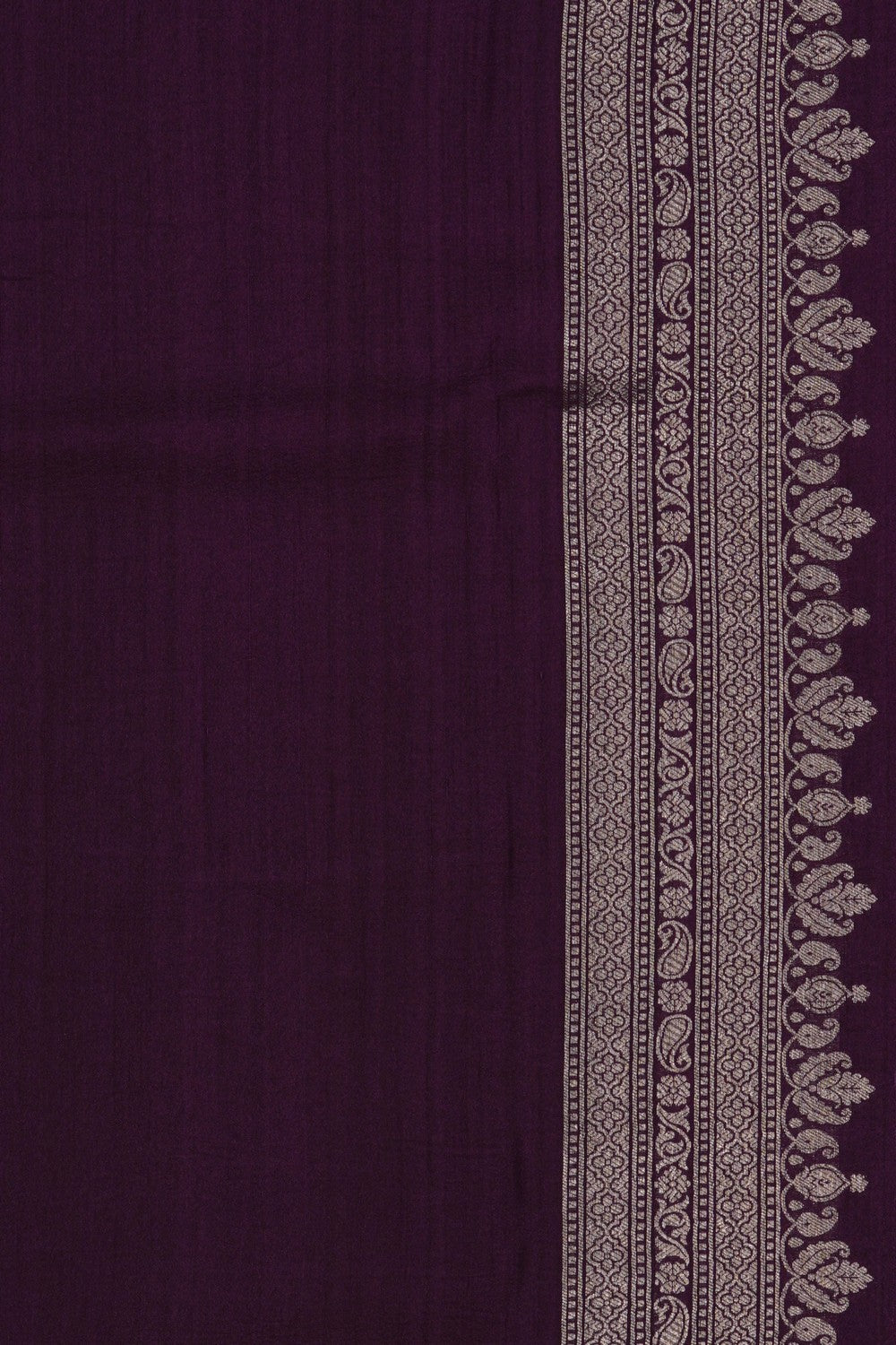 Image of Banarasi Tussar Silk Purple Saree
