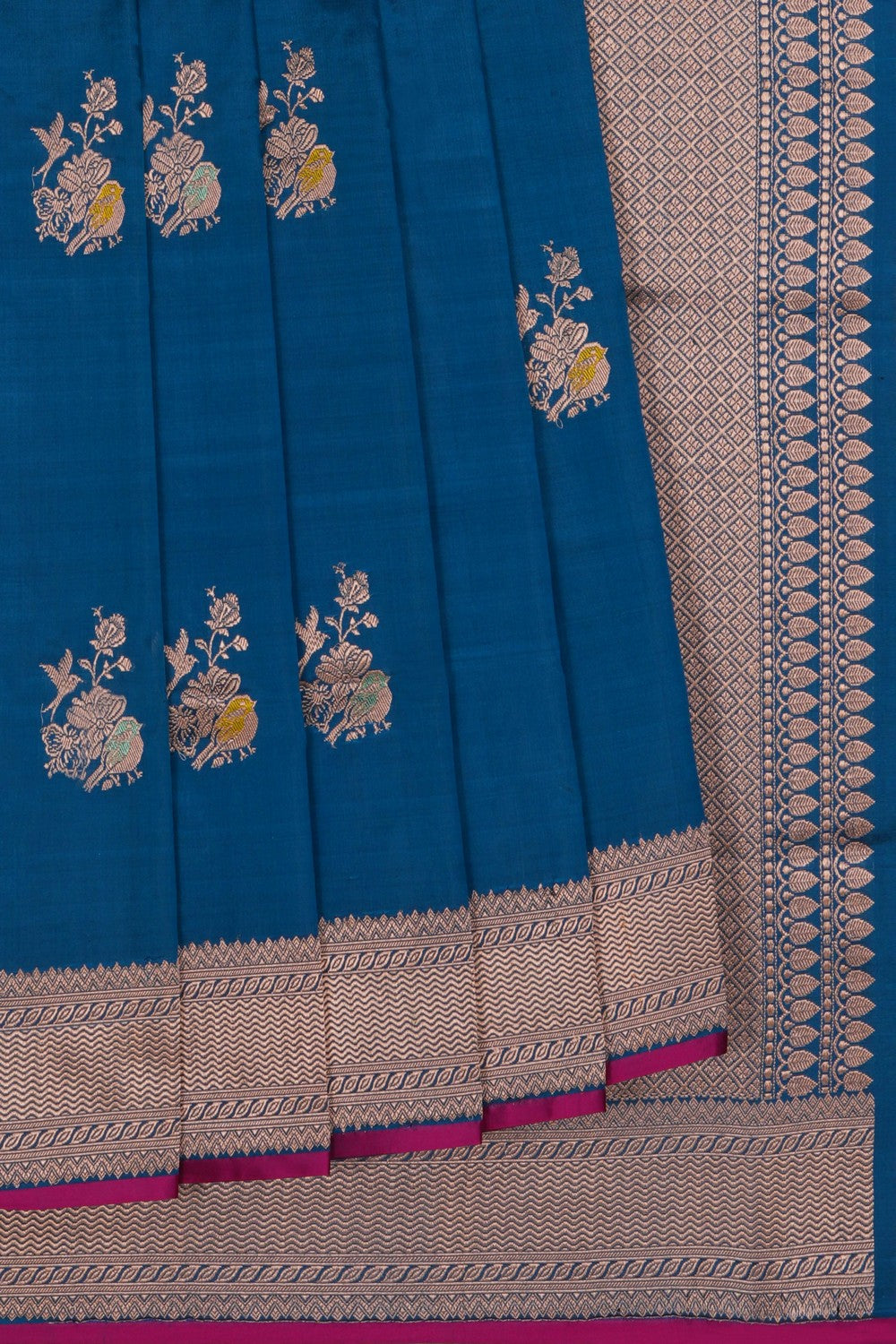 Image of Banarasi Silk Blue Saree
