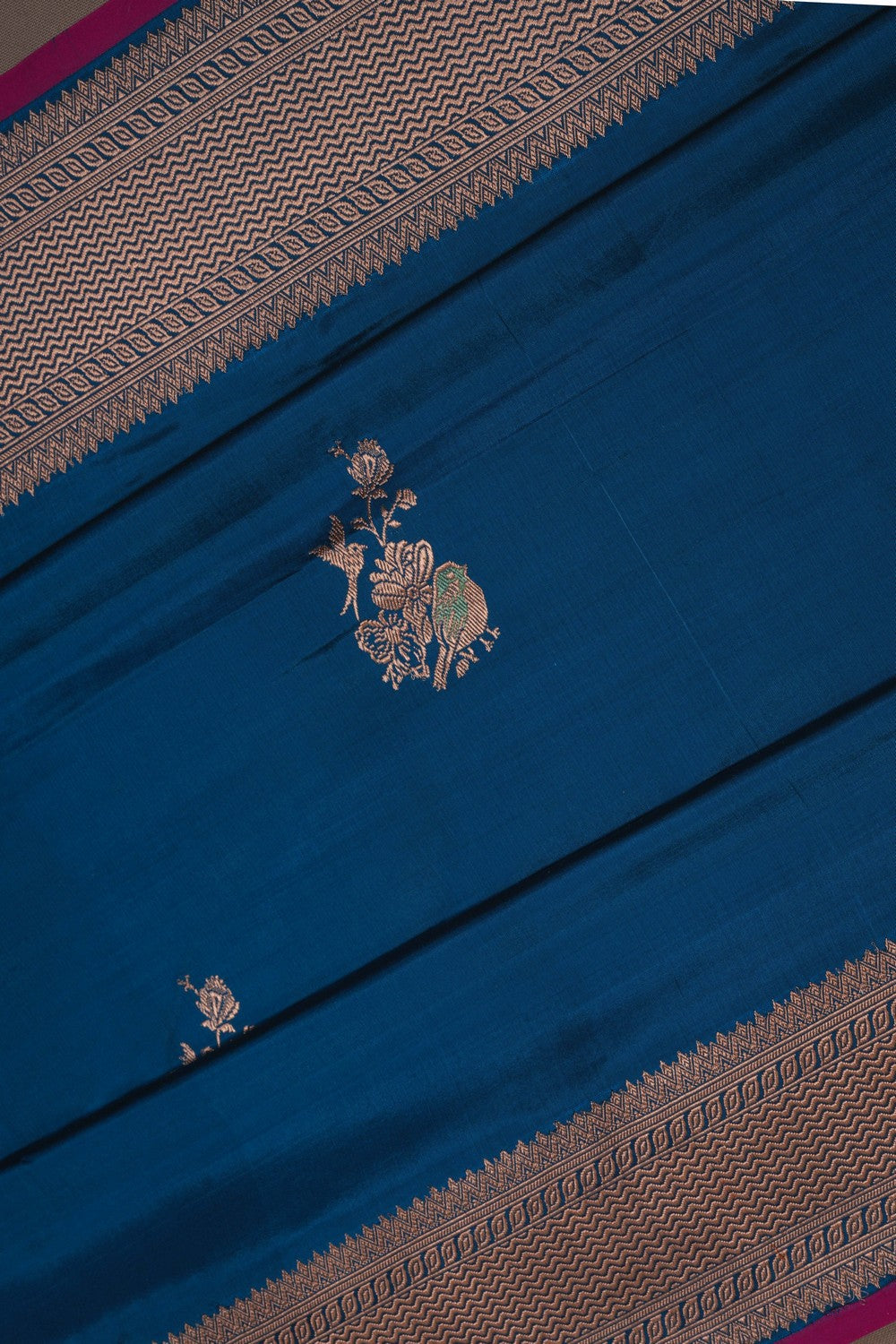 Image of Banarasi Silk Blue Saree