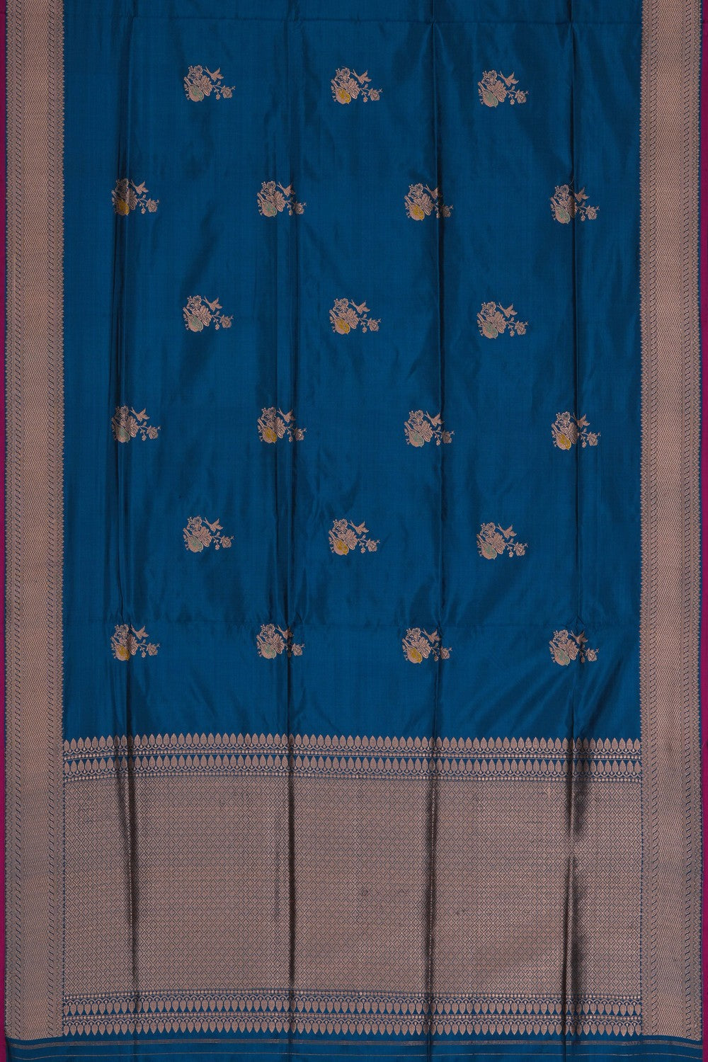 Image of Banarasi Silk Blue Saree