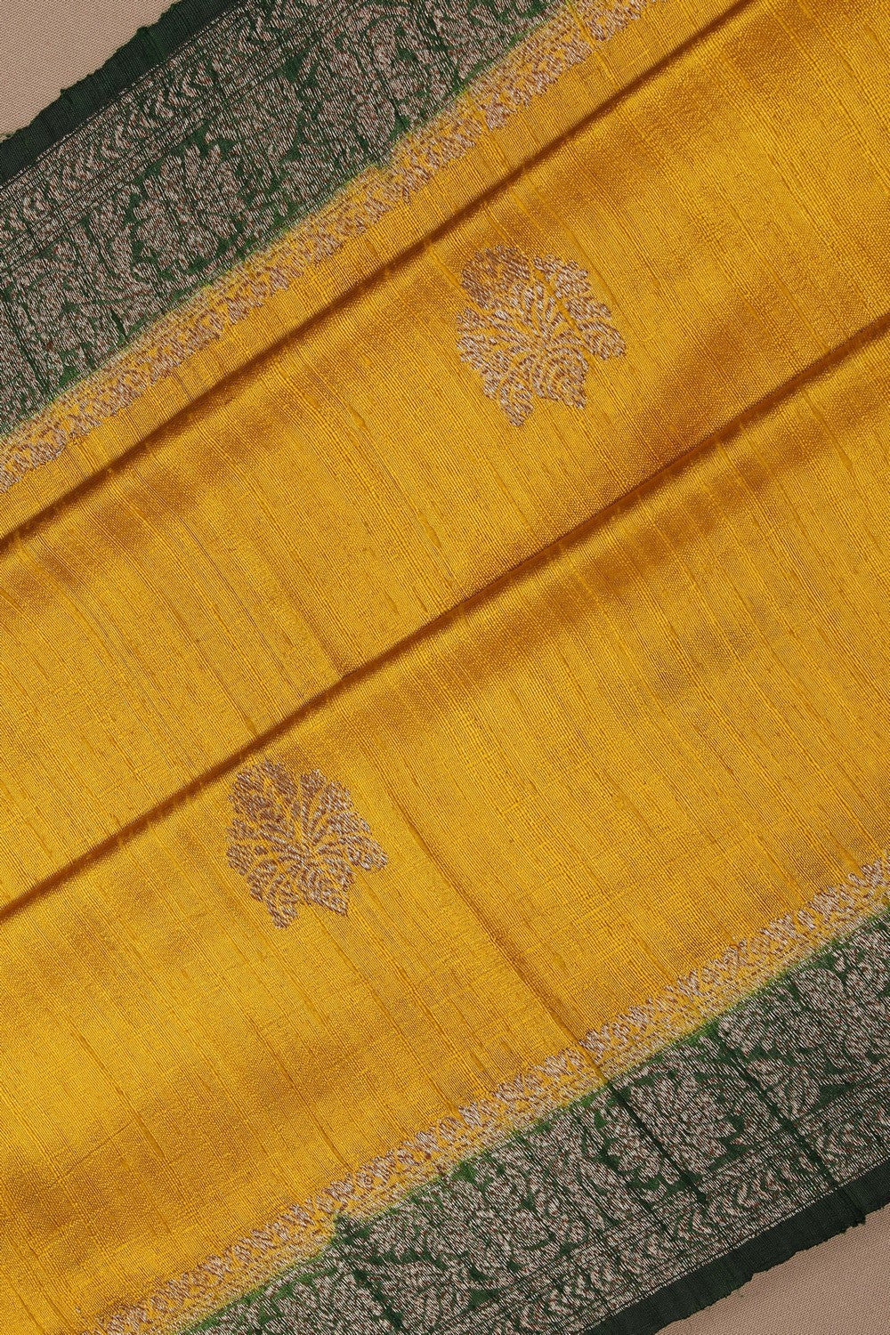 Image of Banarasi Dupion Silk Yellow Saree