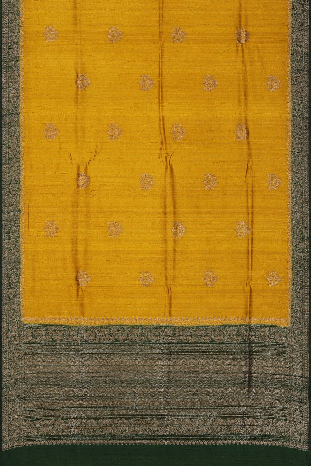Image of Banarasi Dupion Silk Yellow Saree
