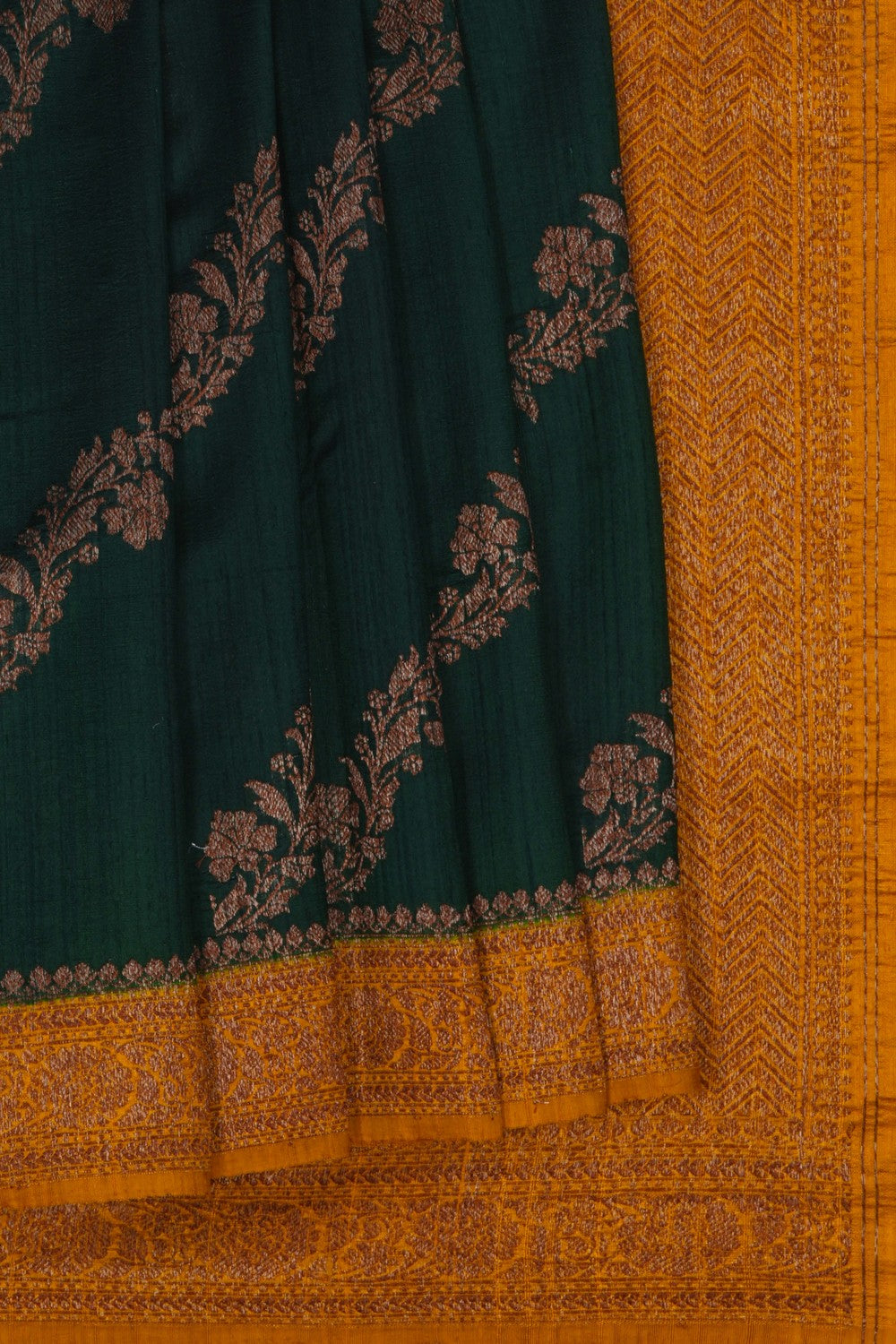 Banarasi Dupion Silk Green Saree Kalanjali 