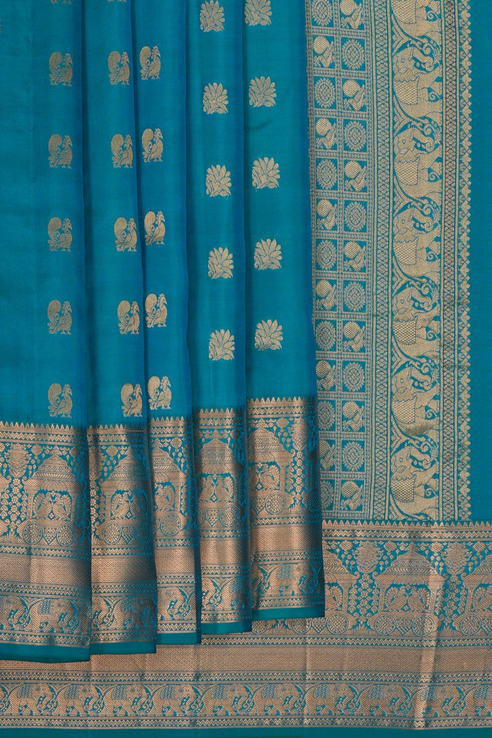 Image of South Silk Blue Saree