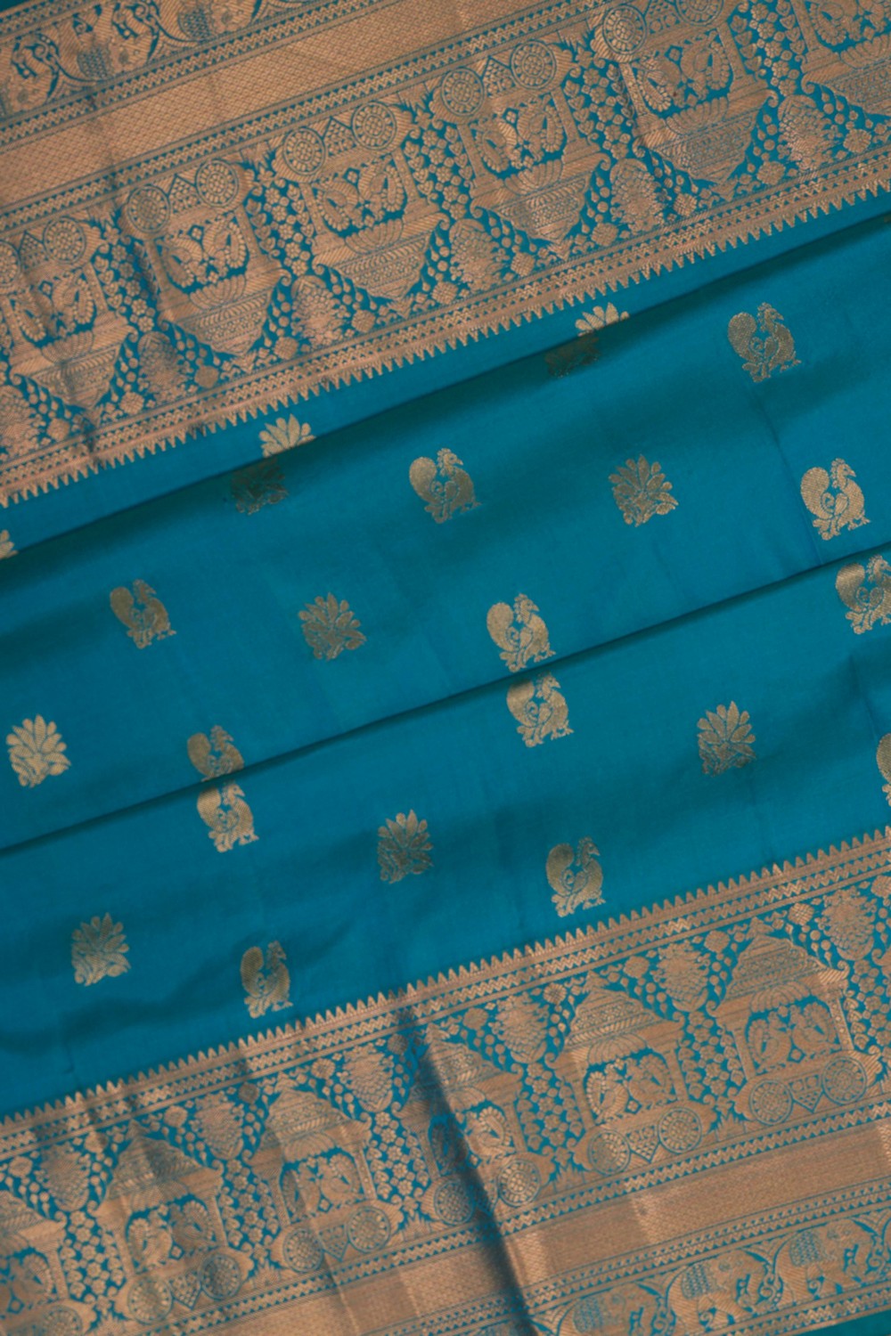 Image of South Silk Blue Saree