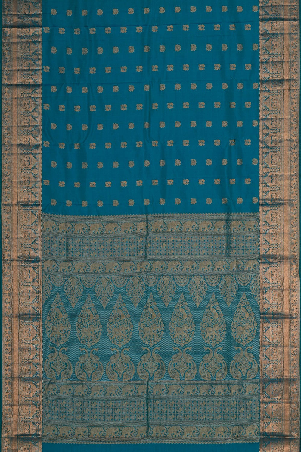 Image of South Silk Blue Saree