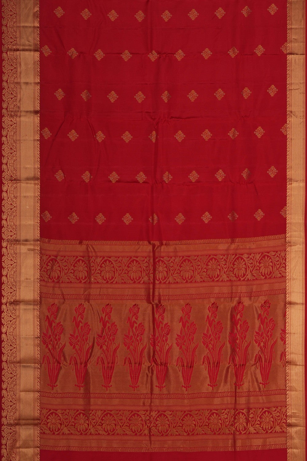 Image of South Silk Red Saree