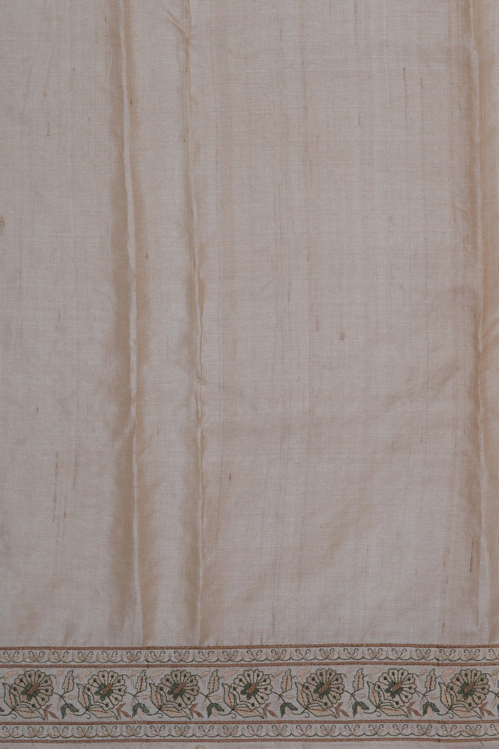Image of A Floral Embroidery Tussar Silk Saree