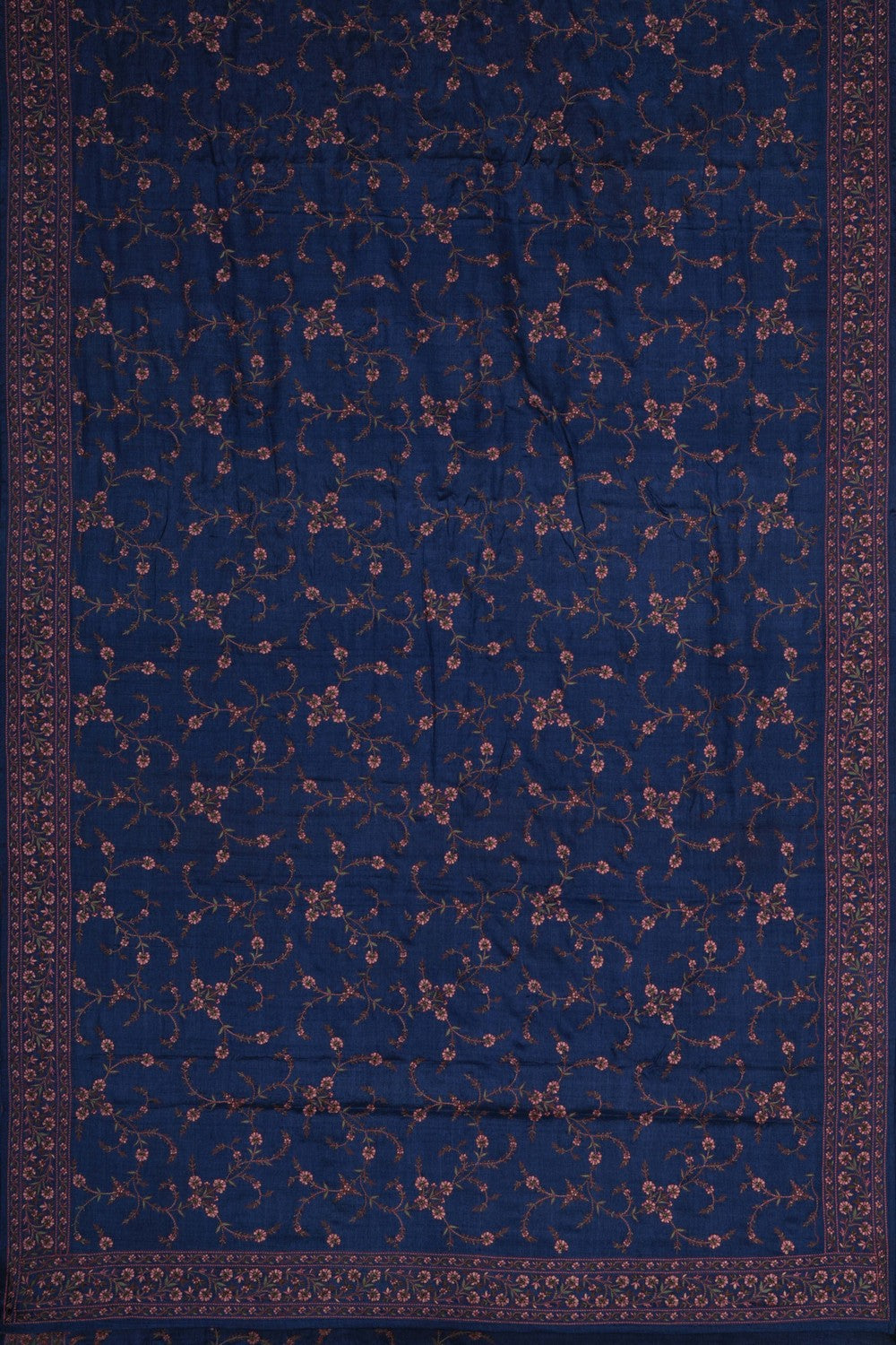 Image of A Floral Embroidery Tussar Silk Saree