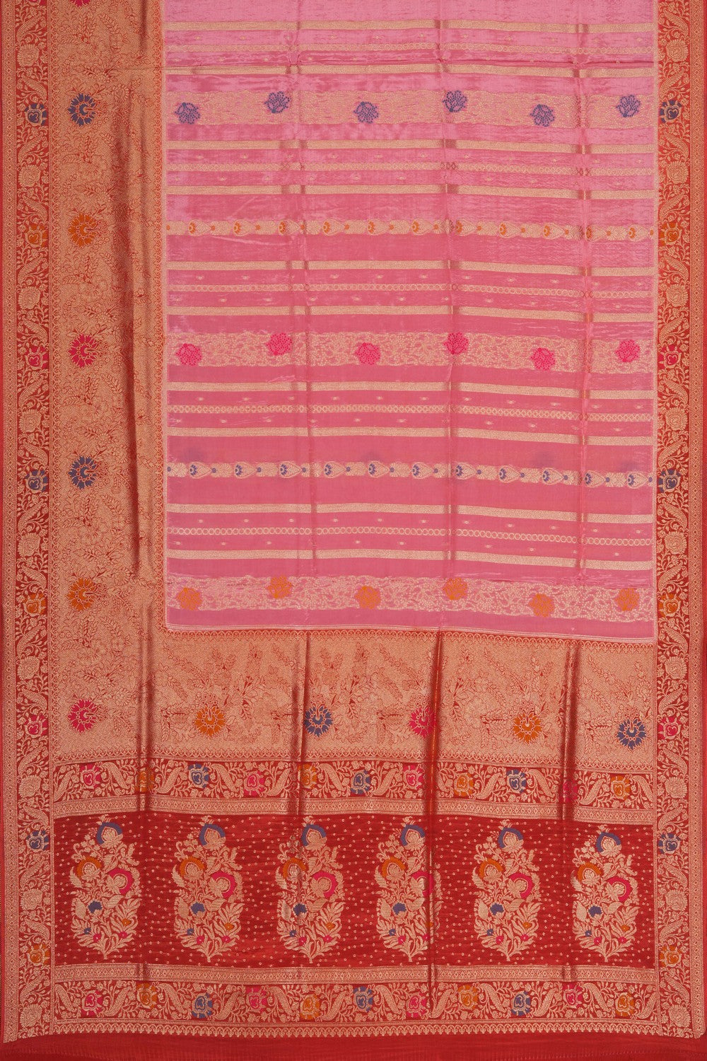 Image of Banarasi Tissue Silk Pink Saree