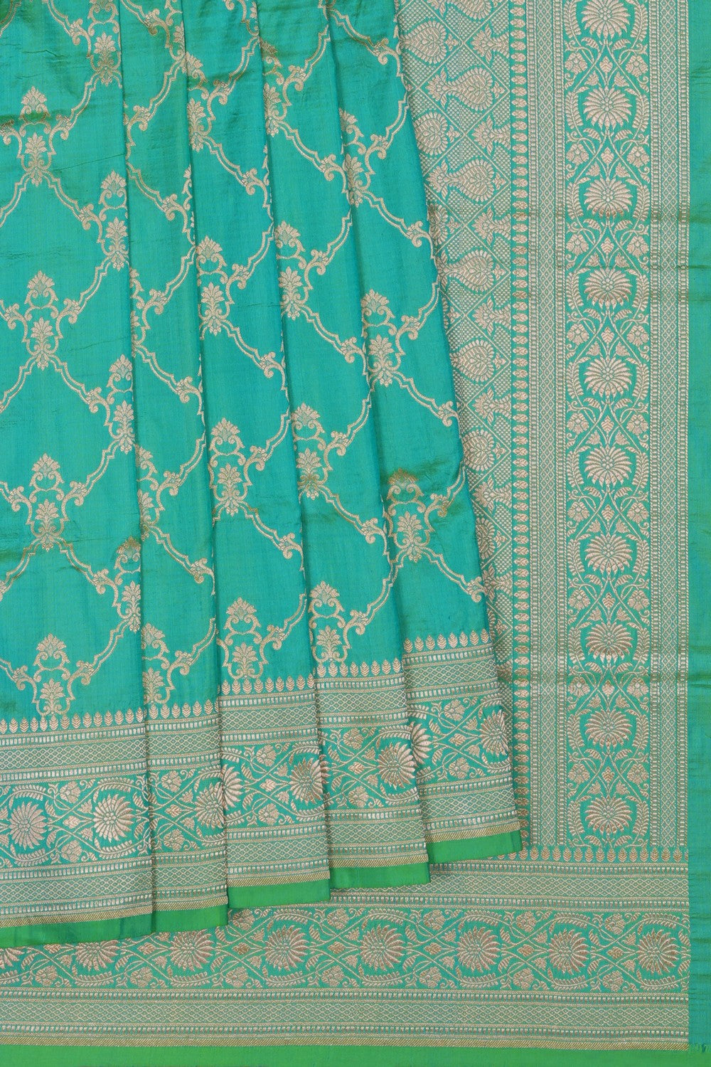 Image of Banarasi Silk Sea Green Saree