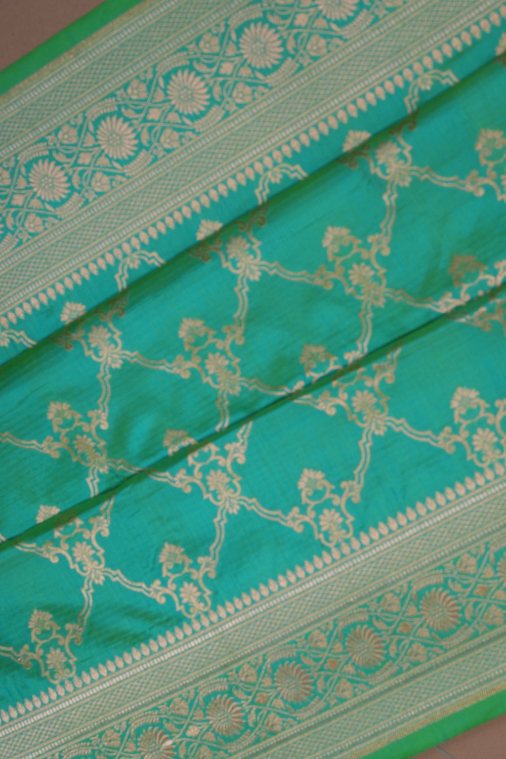 Image of Banarasi Silk Sea Green Saree