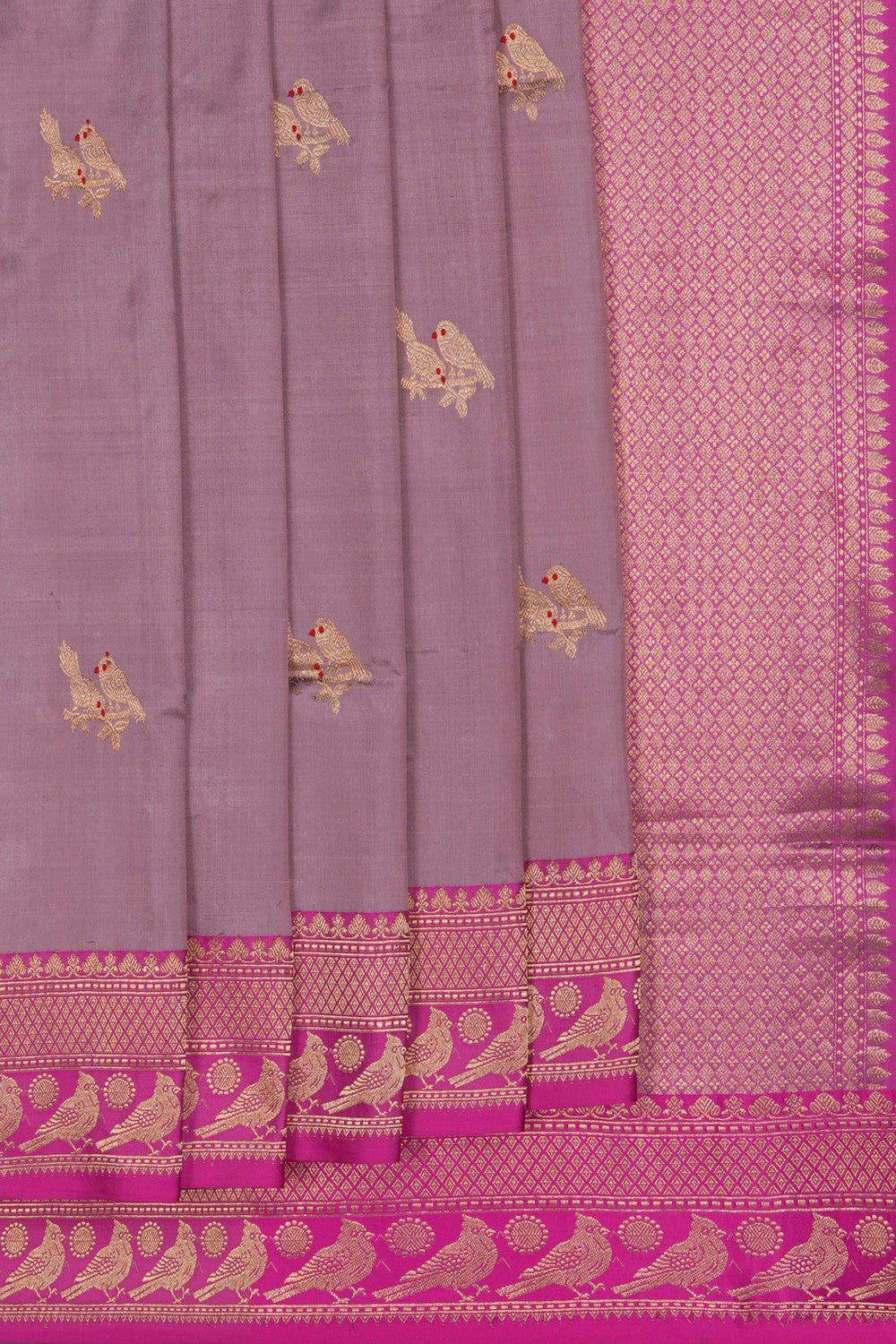 Image of Banarasi Silk Purple Saree