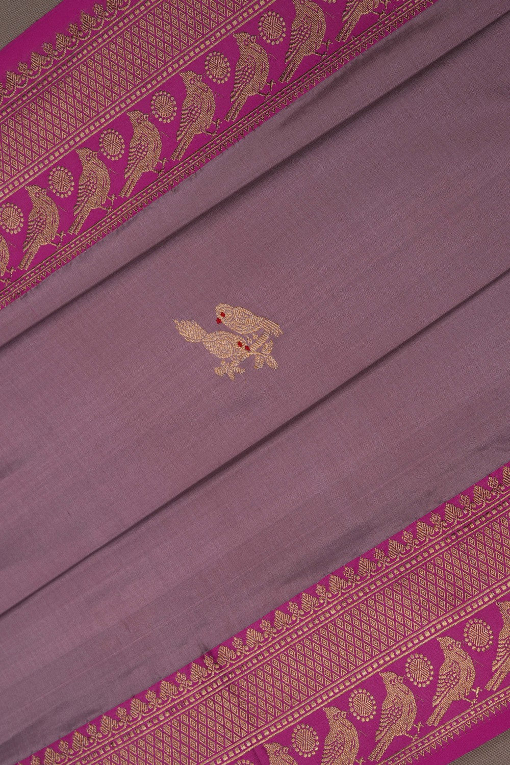 Image of Banarasi Silk Purple Saree