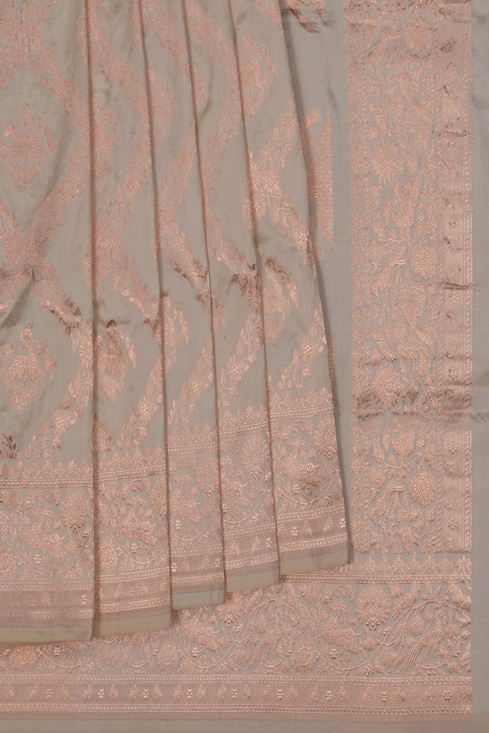 Image of Banarasi Silk Off-White Saree