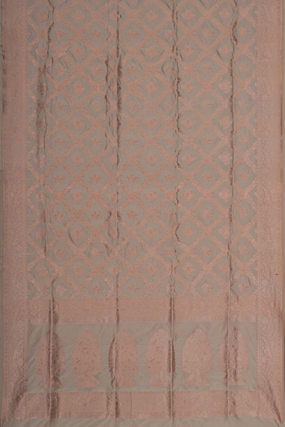 Image of Banarasi Silk Off-White Saree
