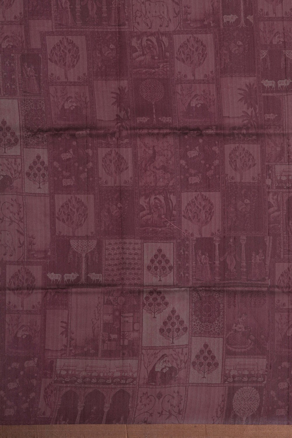 Image of Tussar silk aesthetic printed saree