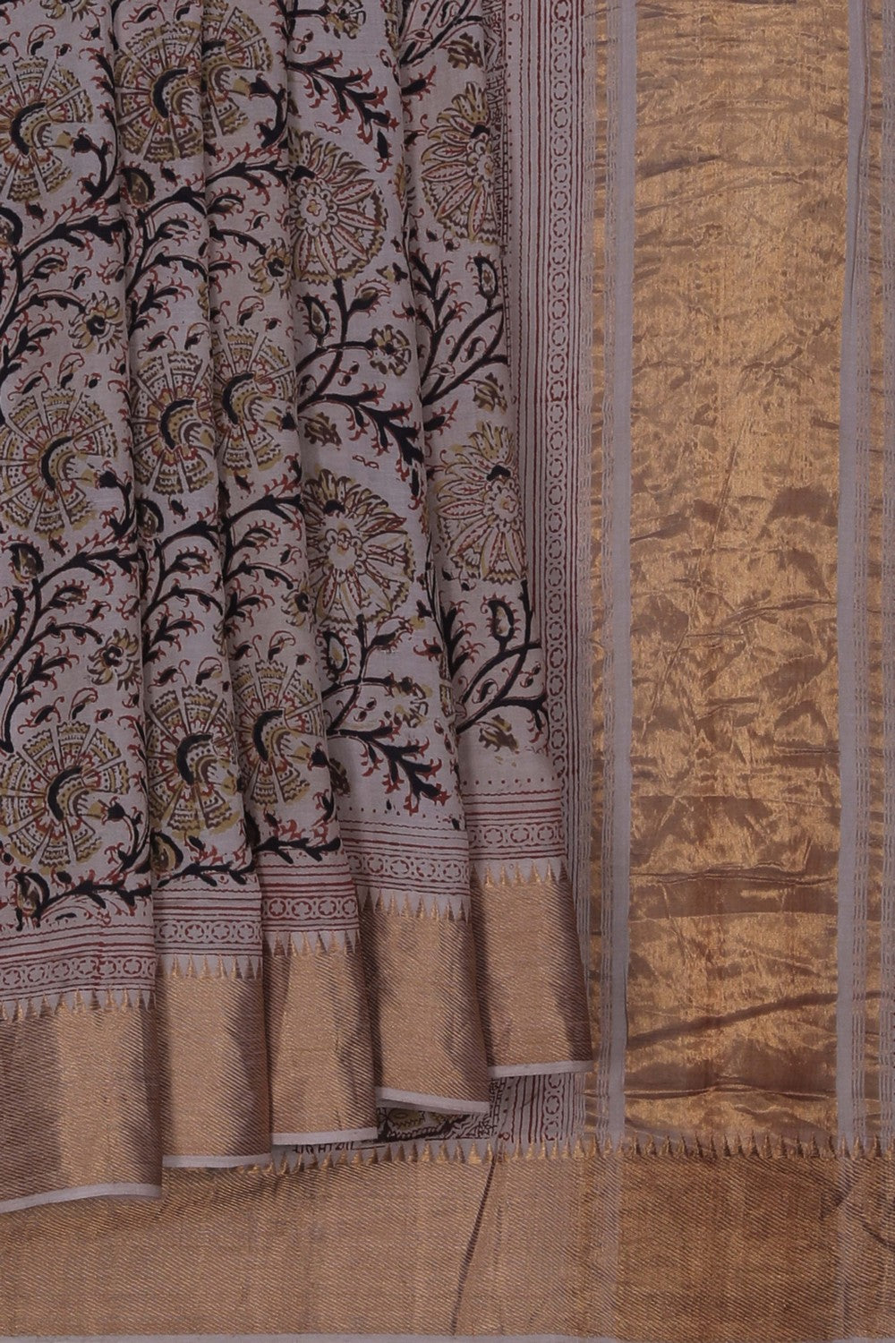 Image of Mangalgiri Silk Saree With Floral Prints