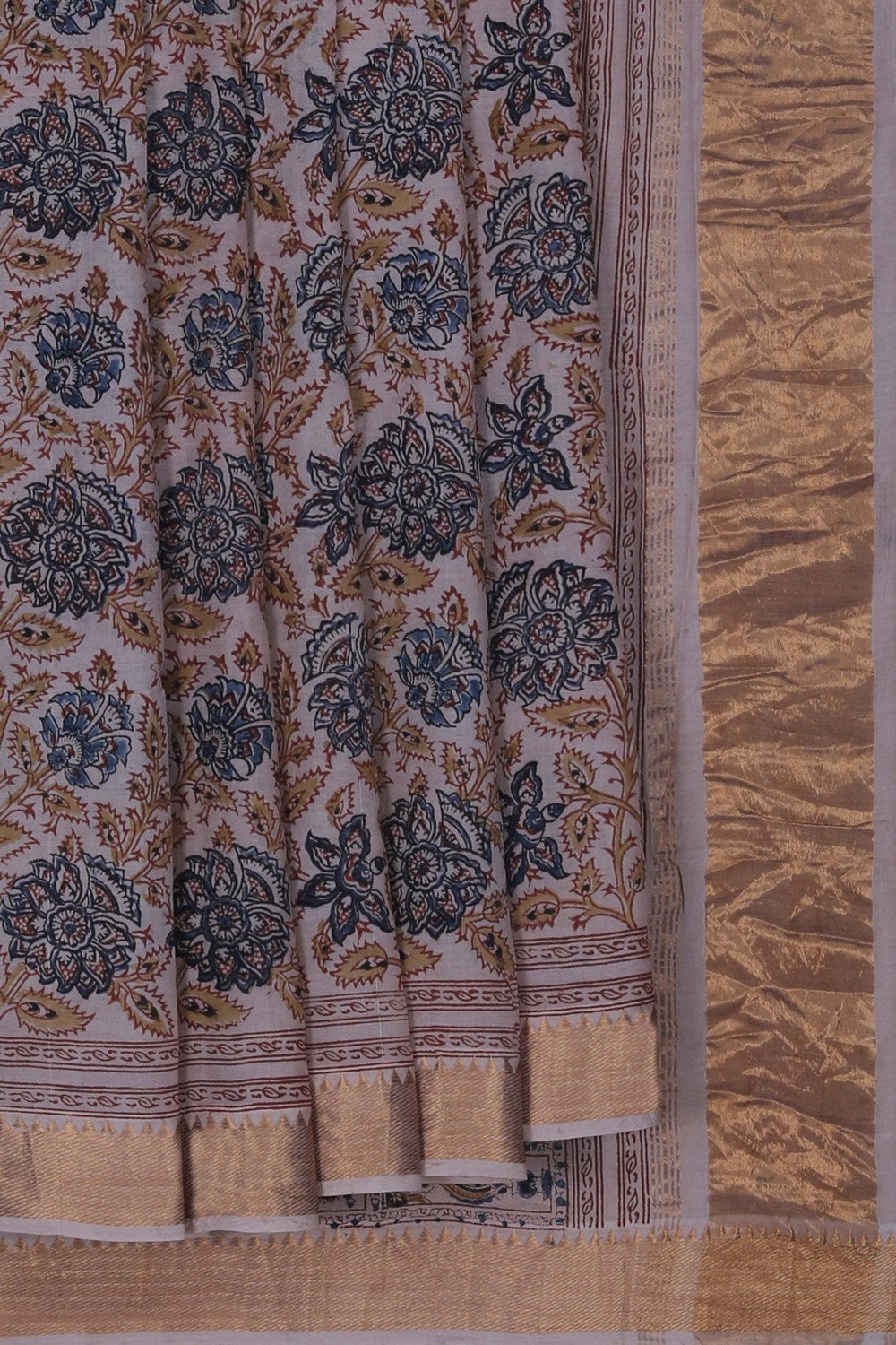 Image of Mangalgiri Silk Saree With Floral Prints
