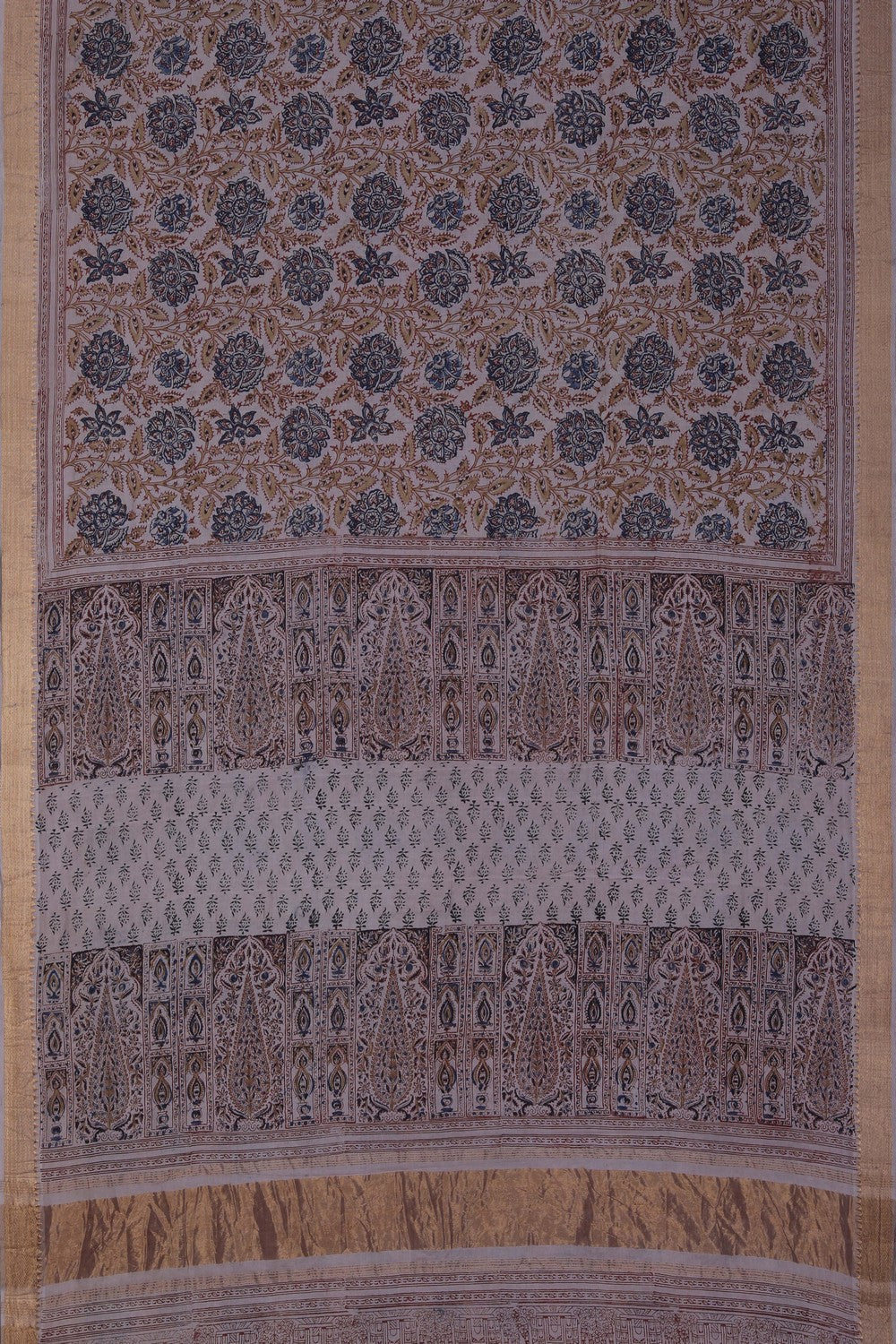 Image of Mangalgiri Silk Saree With Floral Prints