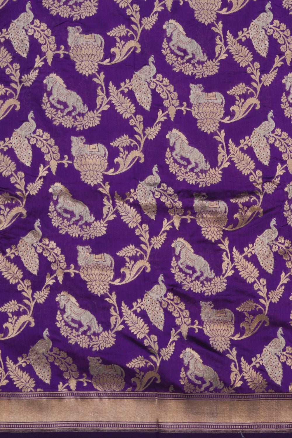 Image of Banarasi Silk Purple Dupatta