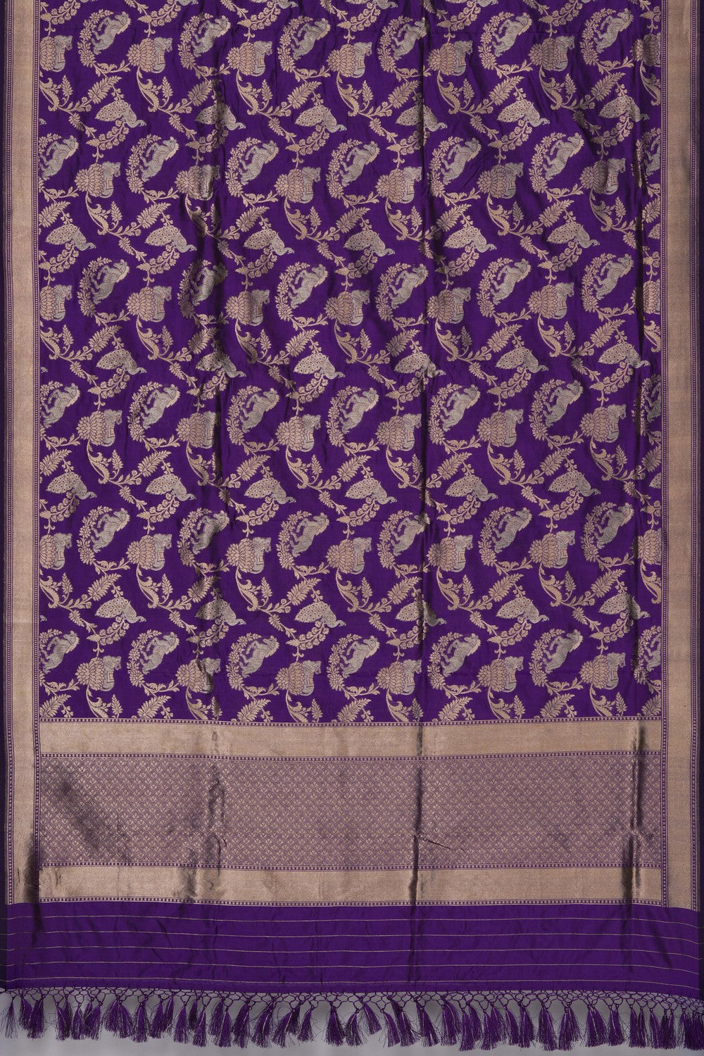Image of Banarasi Silk Purple Dupatta