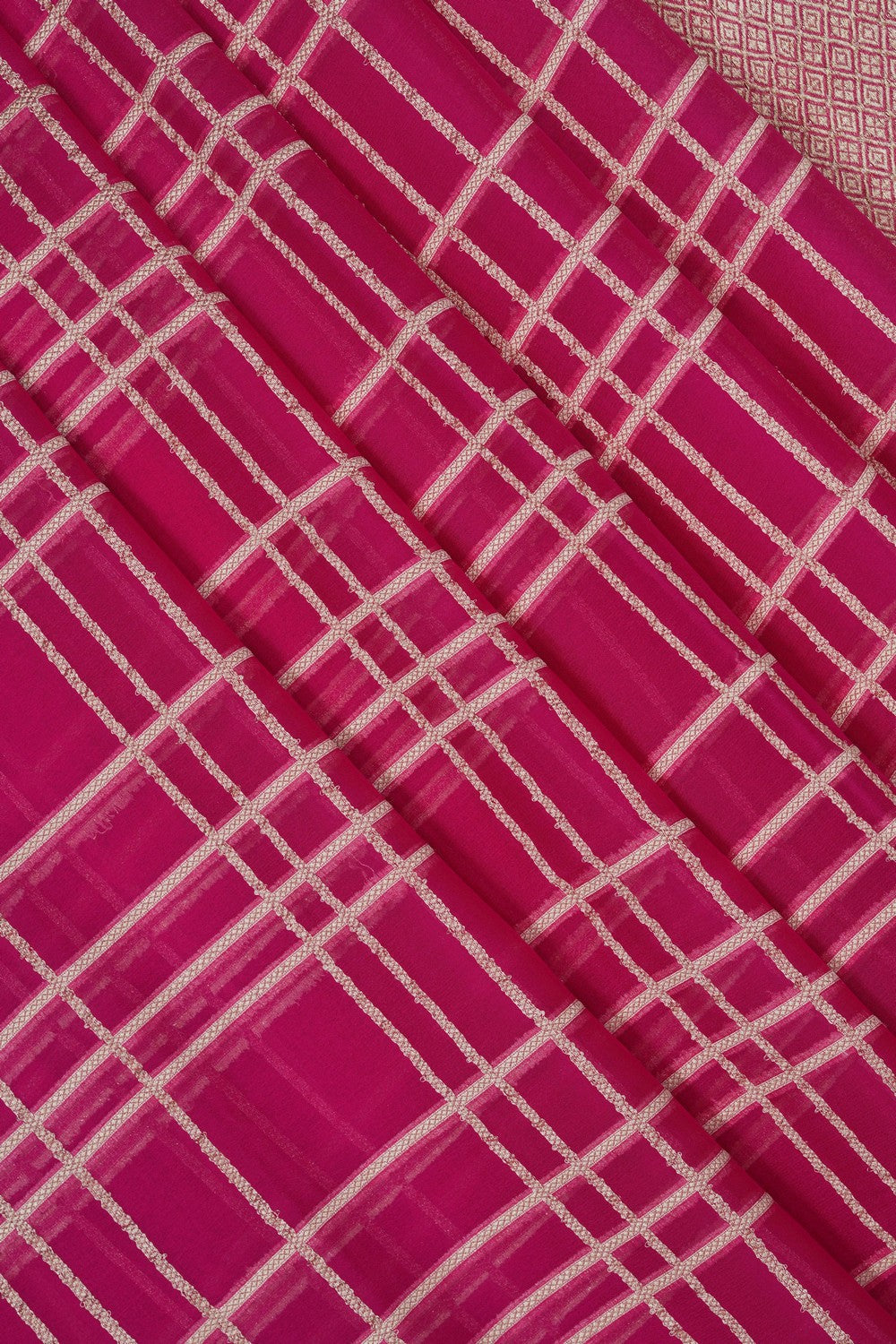 Image of Banarasi Georgette Pink Saree