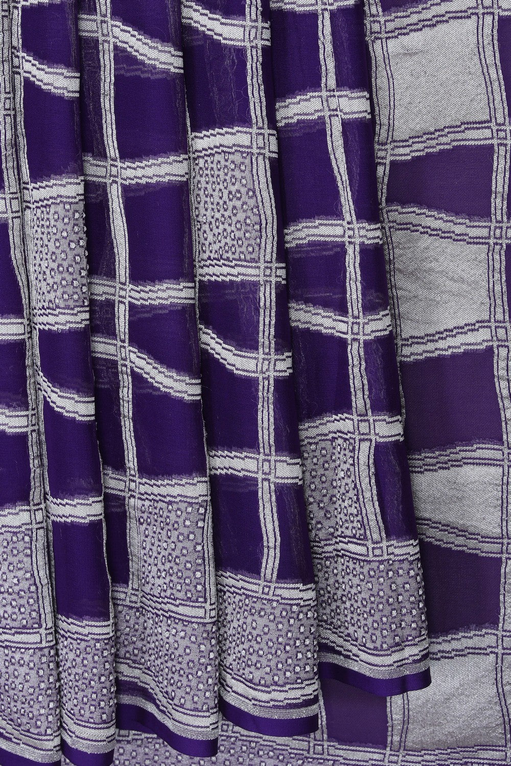 Image of Banarasi Georgette Purple Saree