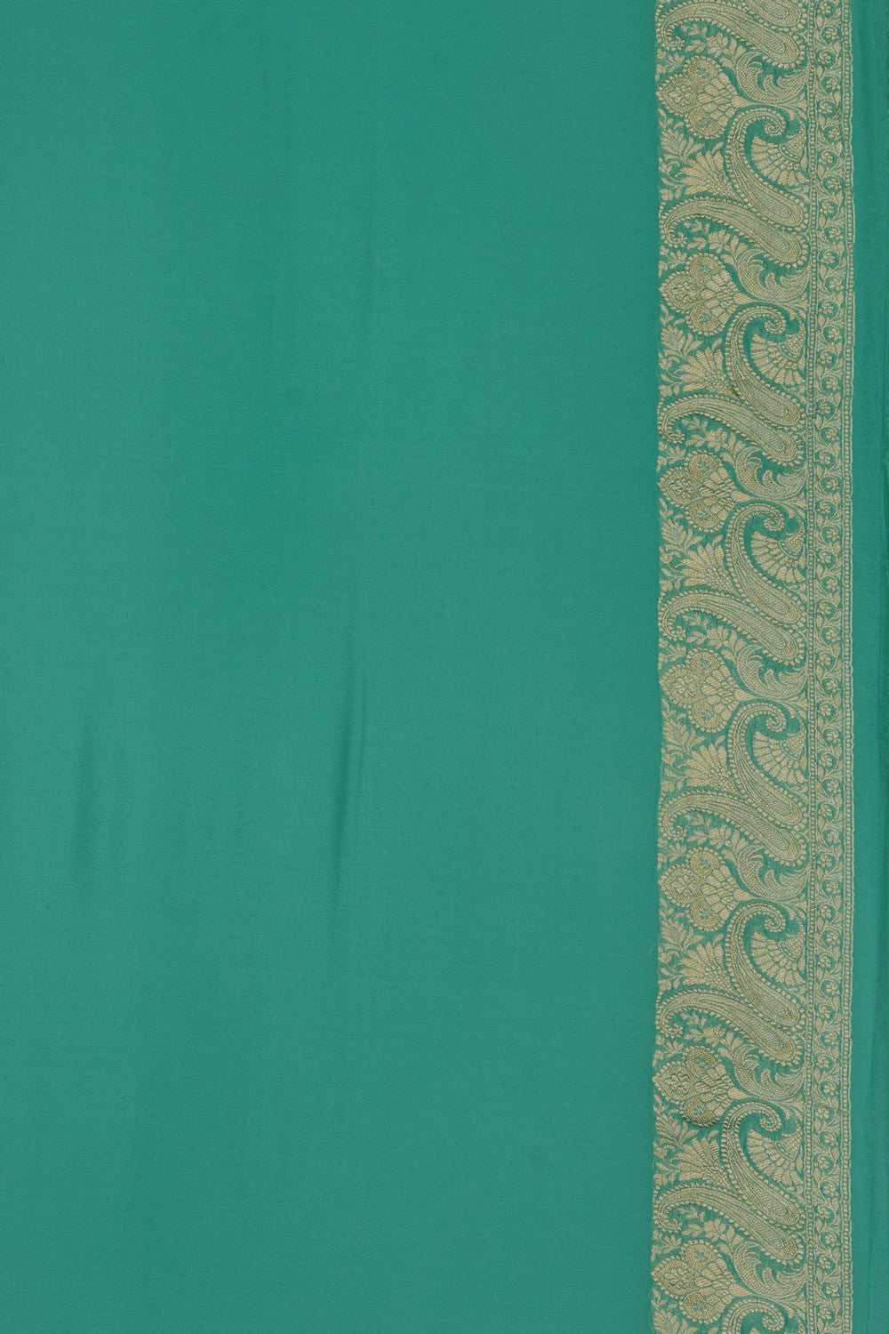 Image of Banarasi Georgette Sea-Green Saree