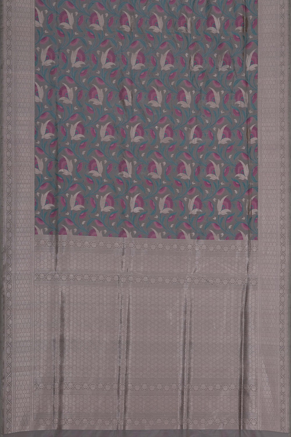 Image of Banarasi Silk Brocade Beige Saree