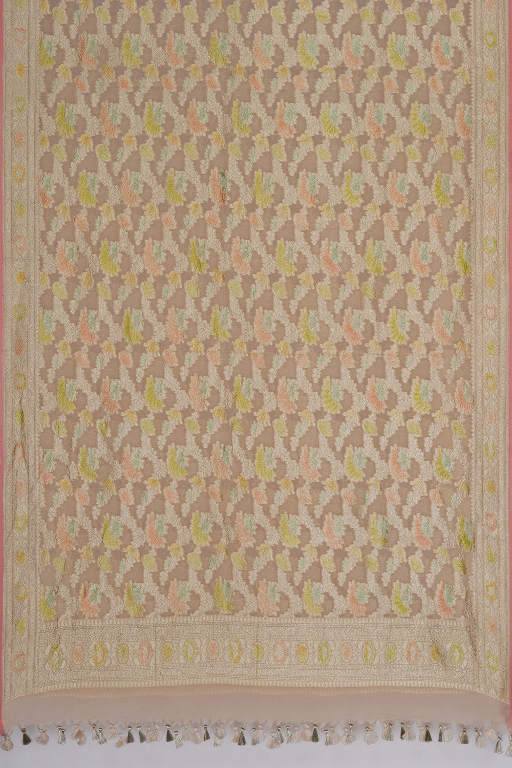 Image of Banarasi Silk Beige Dupatta