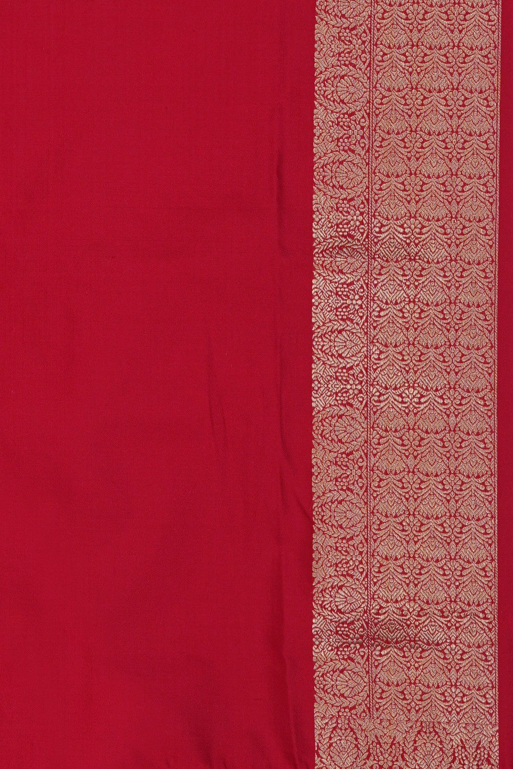 Image of Banarasi Silk Brocade Red Saree