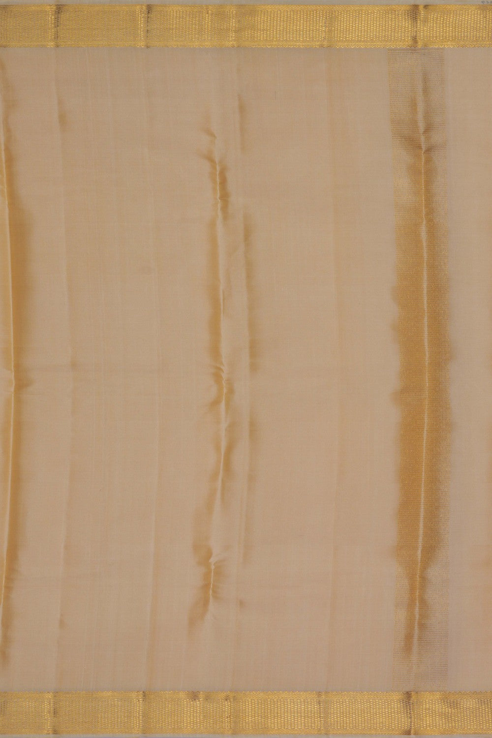 Image of Kanchi Silk Cream Dhoti With Kanduva (8 X 4)