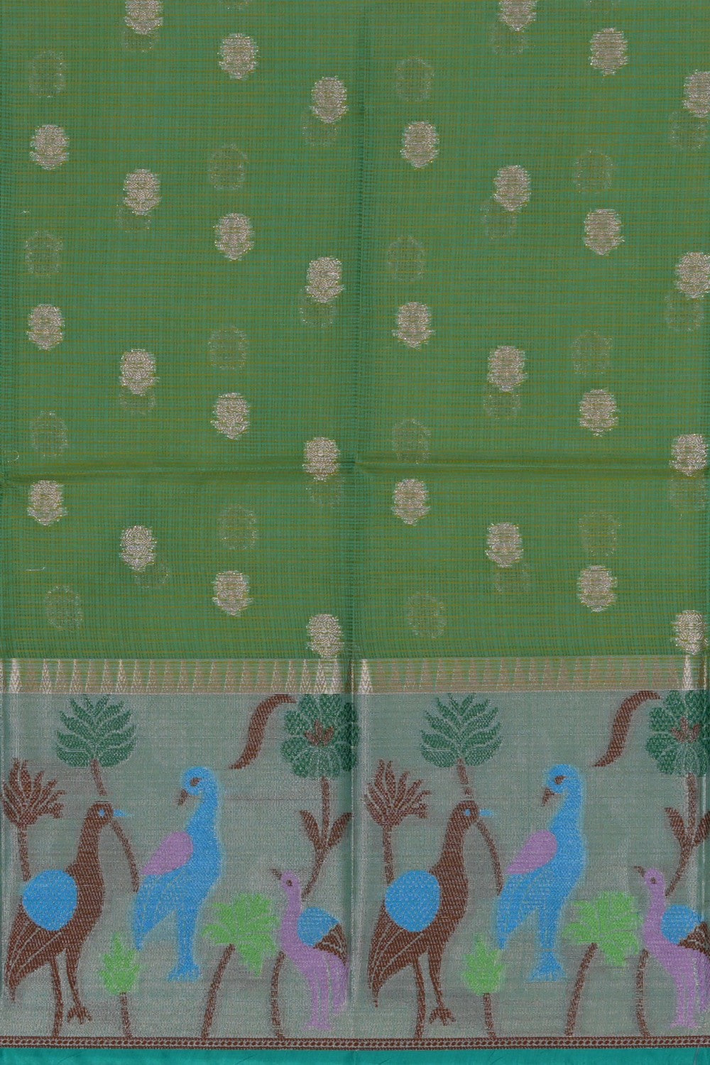 Image of Kota Silk Pavada Unstitched 3 Pcs Set