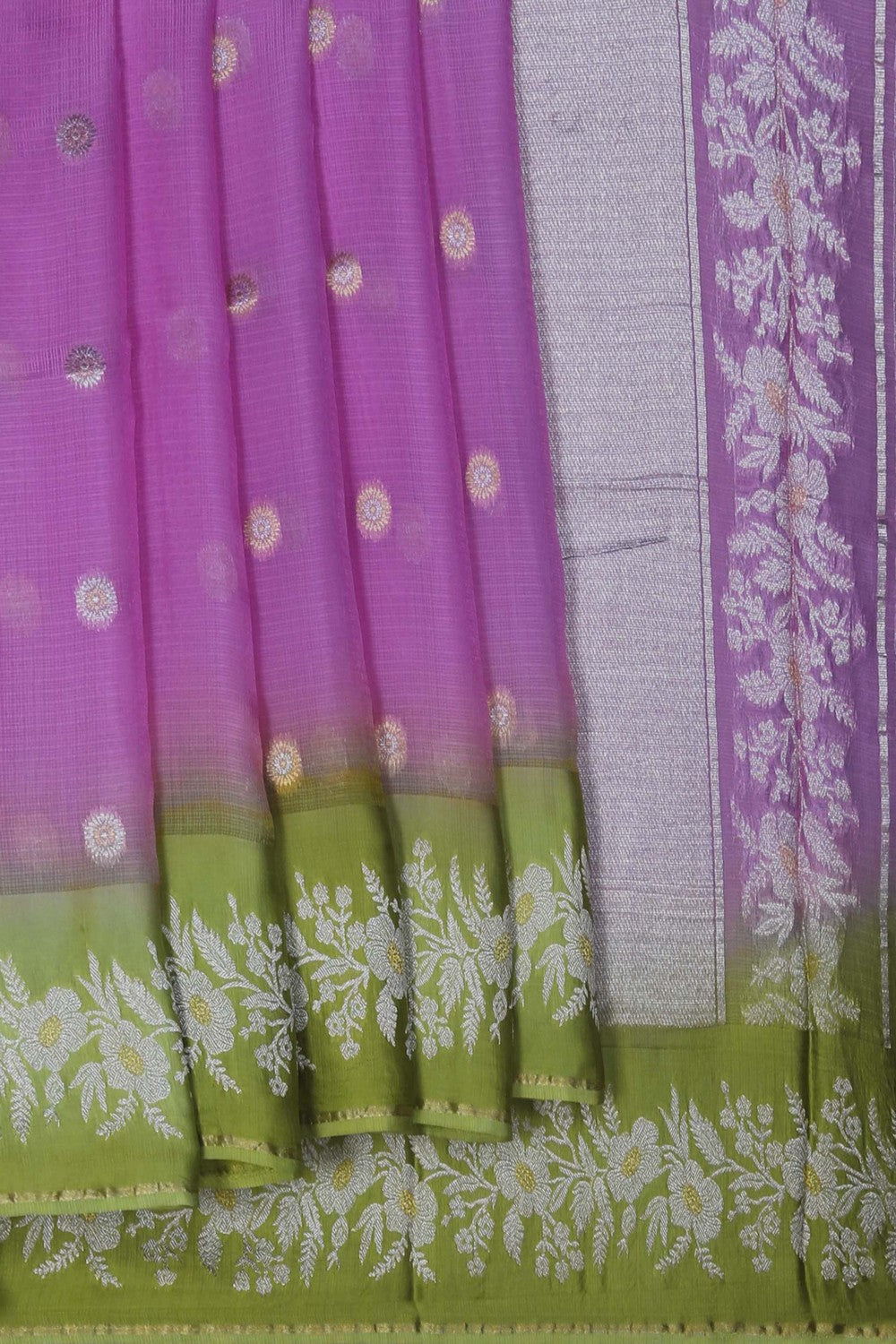 Image of Kota Silk Pink Saree