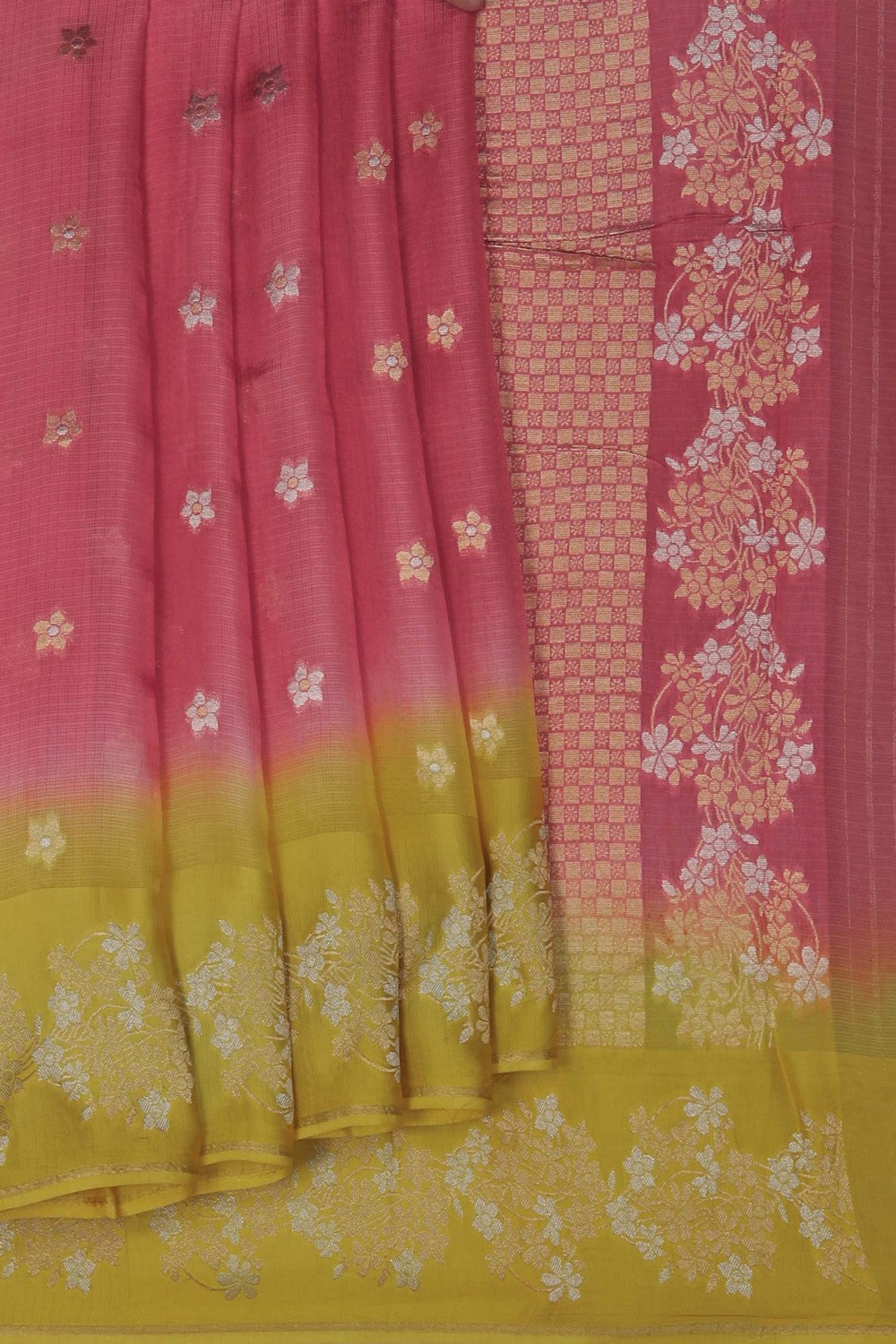 Image of Kota Silk Pink Saree