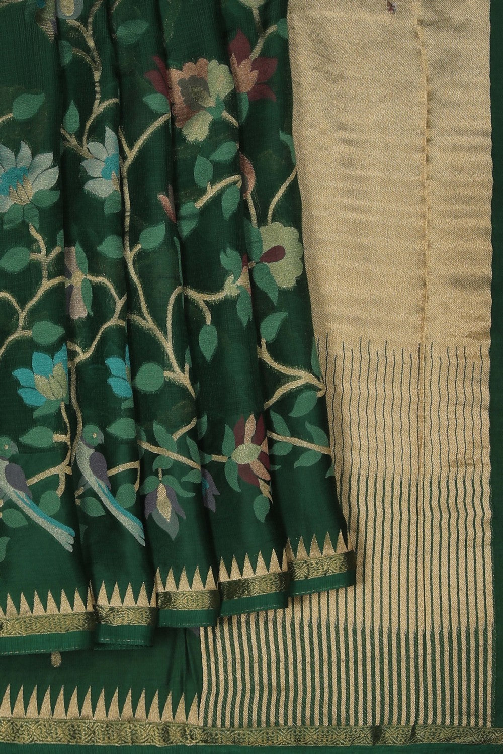 Image of Kota Silk Green Saree