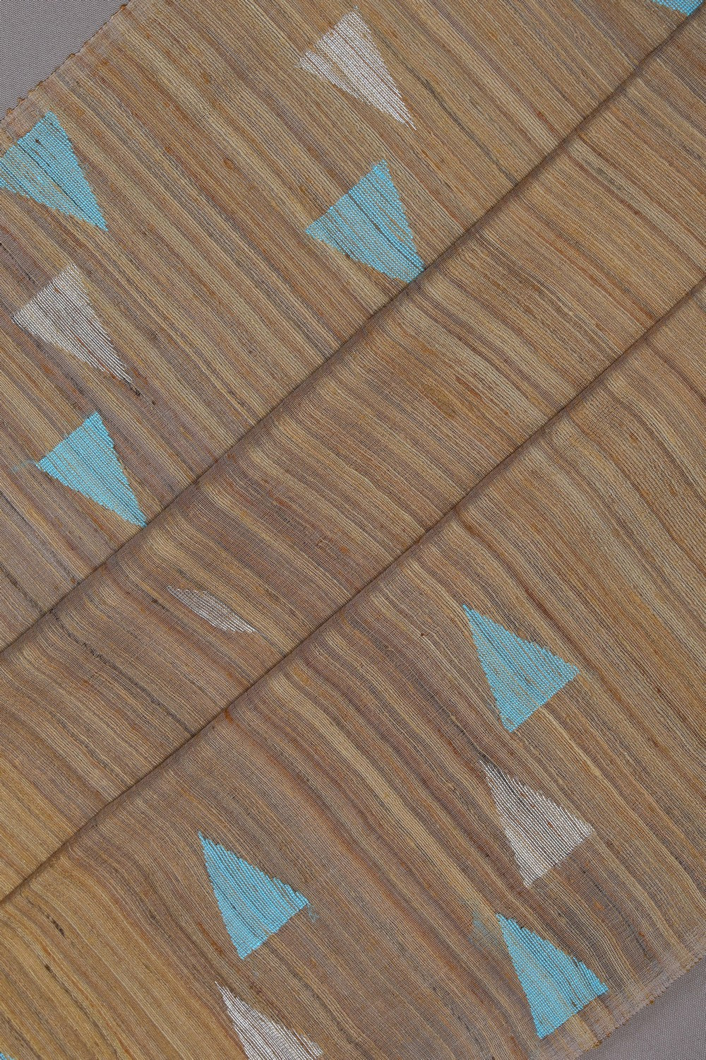 Image of A Brown Dupion Silk Saree