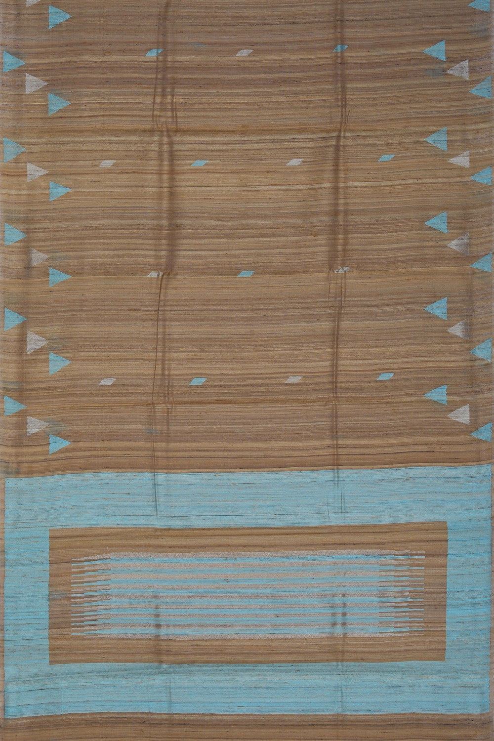 Image of A Brown Dupion Silk Saree