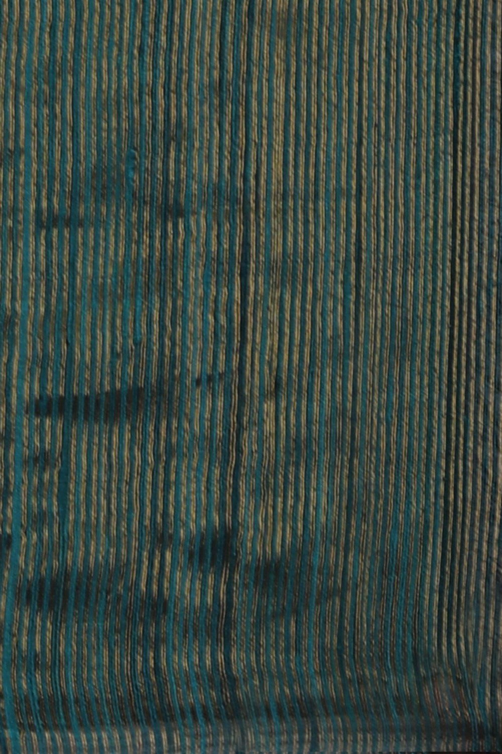 Image of A Teal Blue Dupion Silk Saree