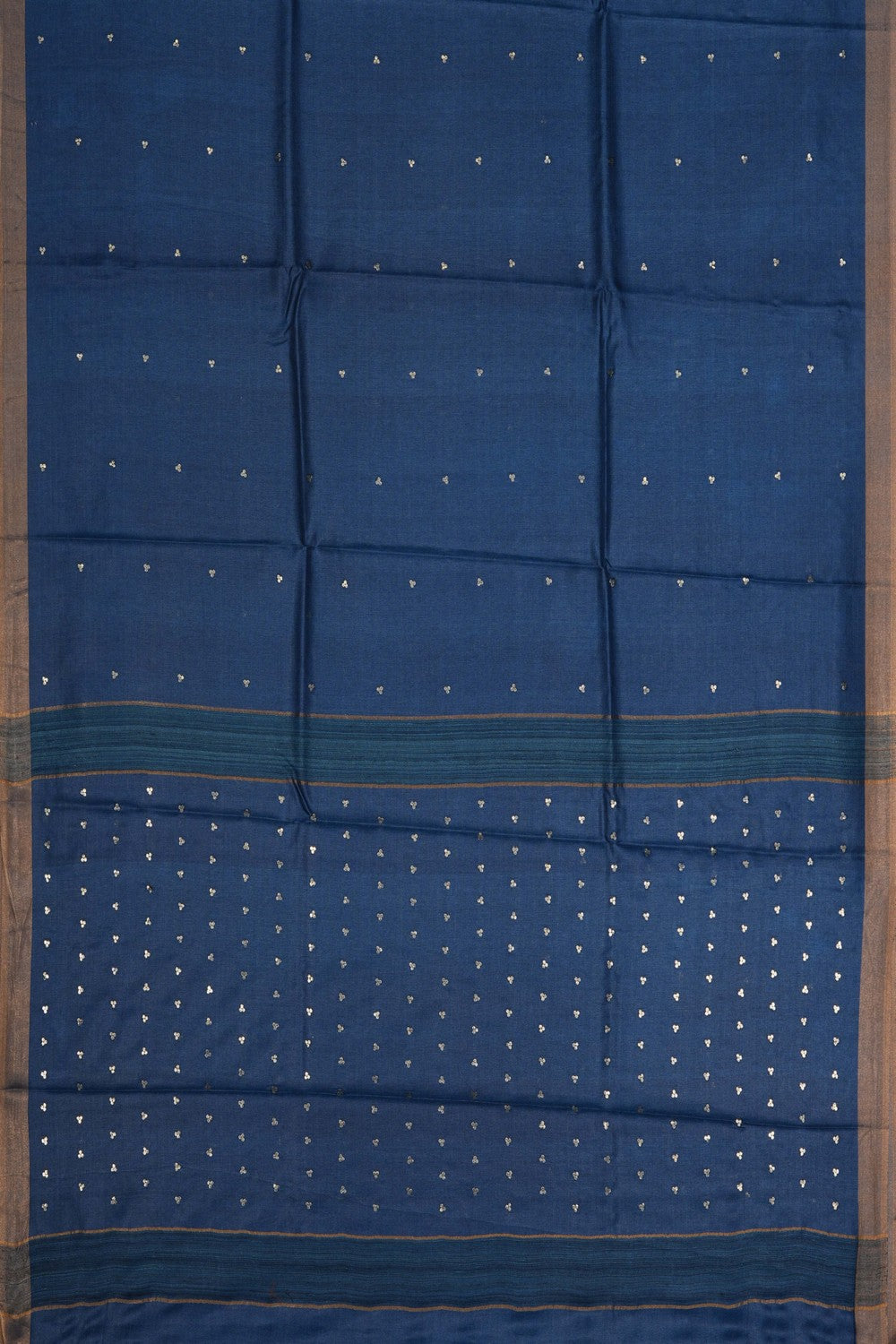 Image of A Tussar Silk Blue Saree