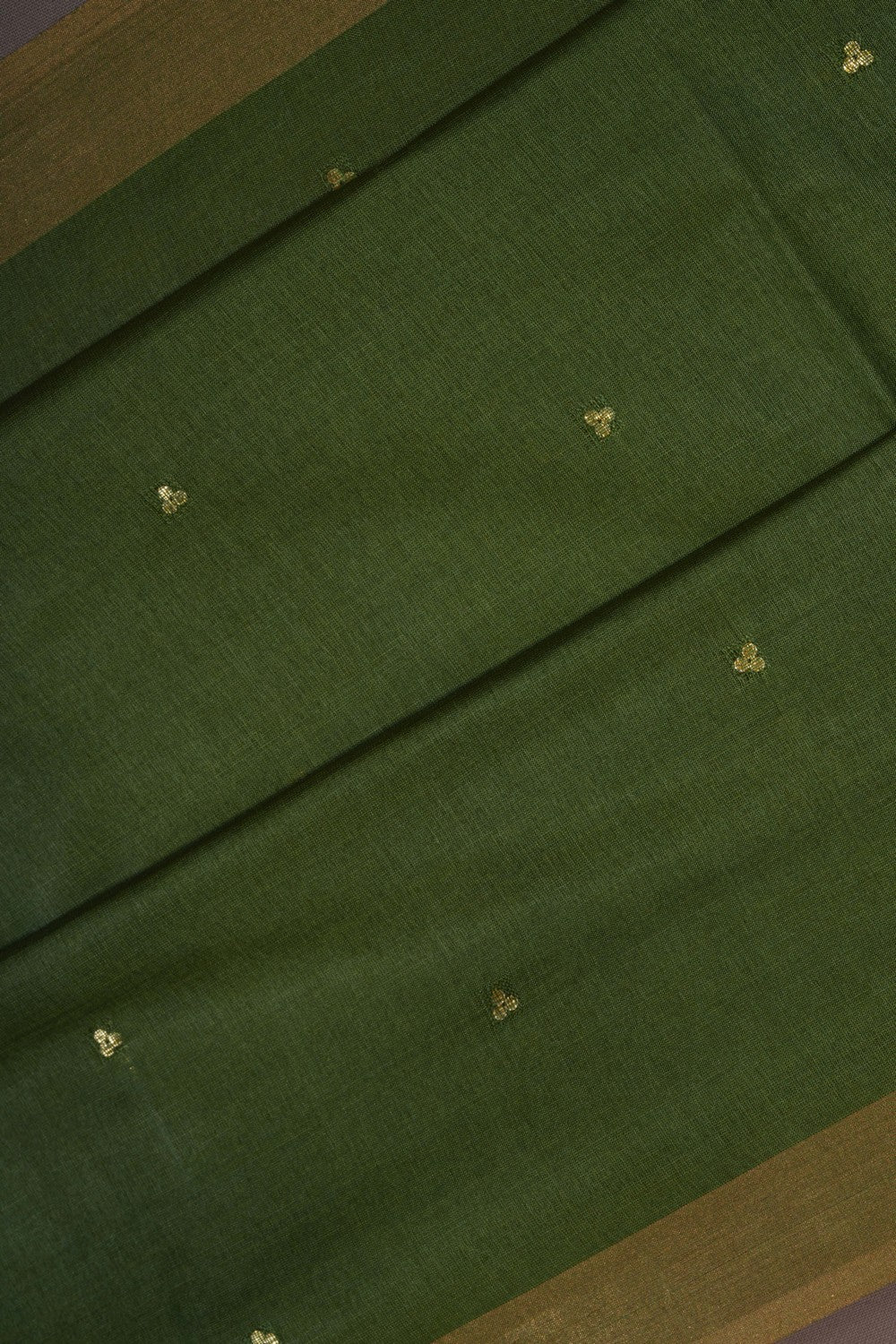 Image of A Tussar Silk Green Saree