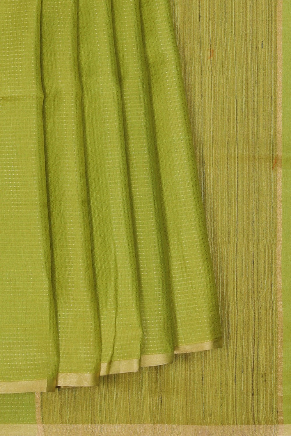 Image of A Tussar Silk Spring Green Saree