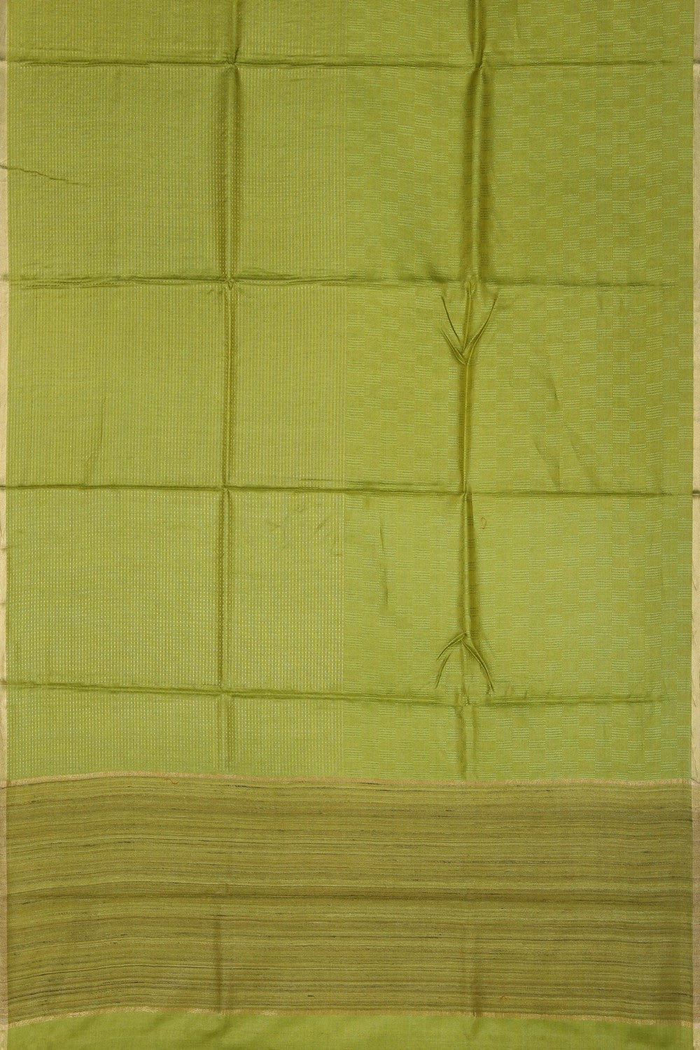 Image of A Tussar Silk Spring Green Saree