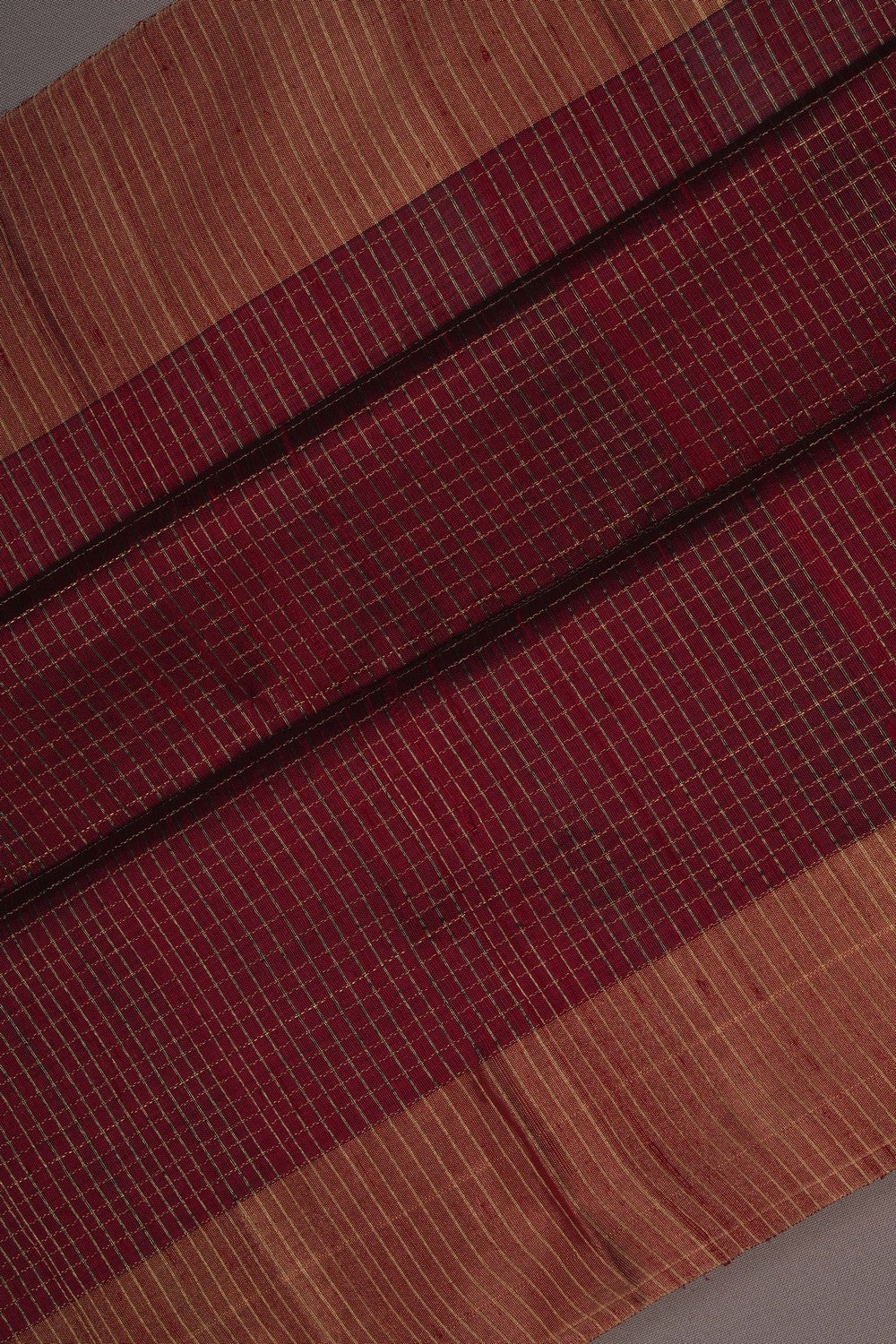 Image of A Dupion Silk Maroon Saree