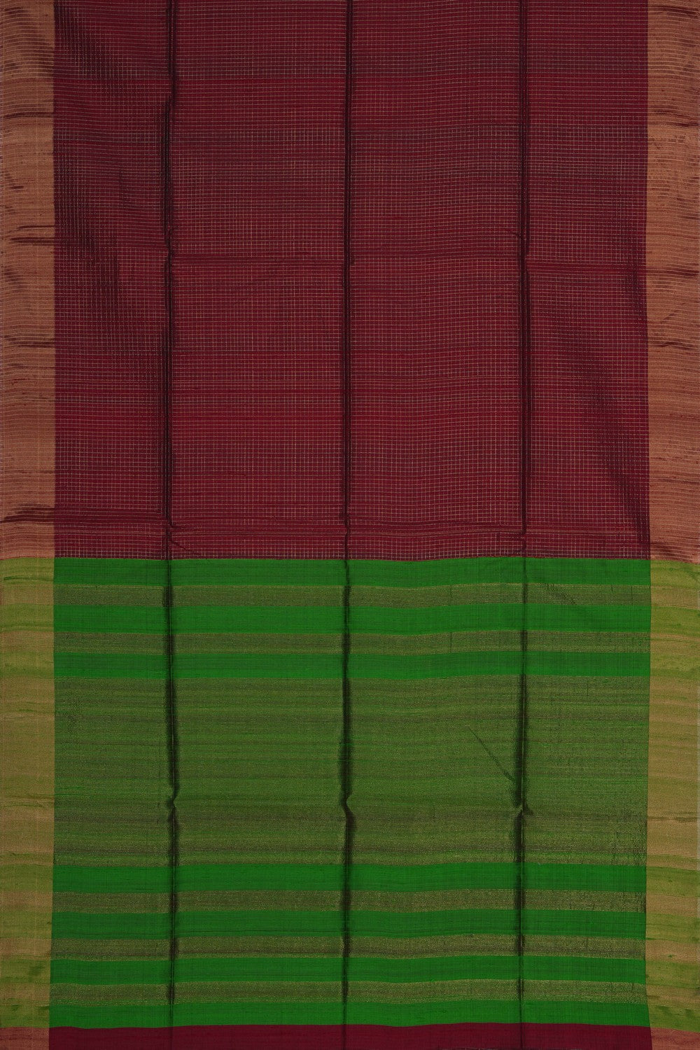 Image of A Dupion Silk Maroon Saree