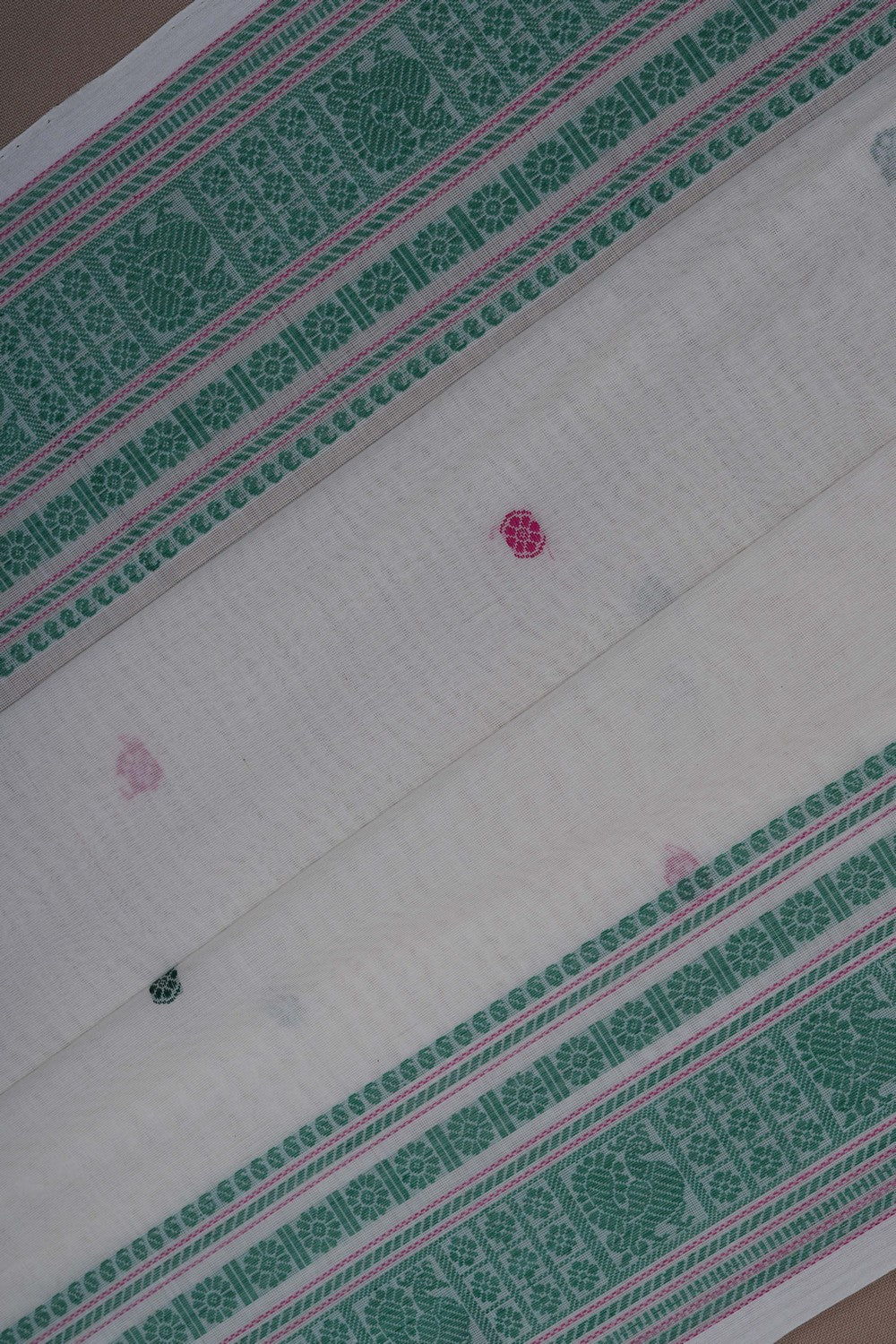 Image of Kanchi Cotton White Saree