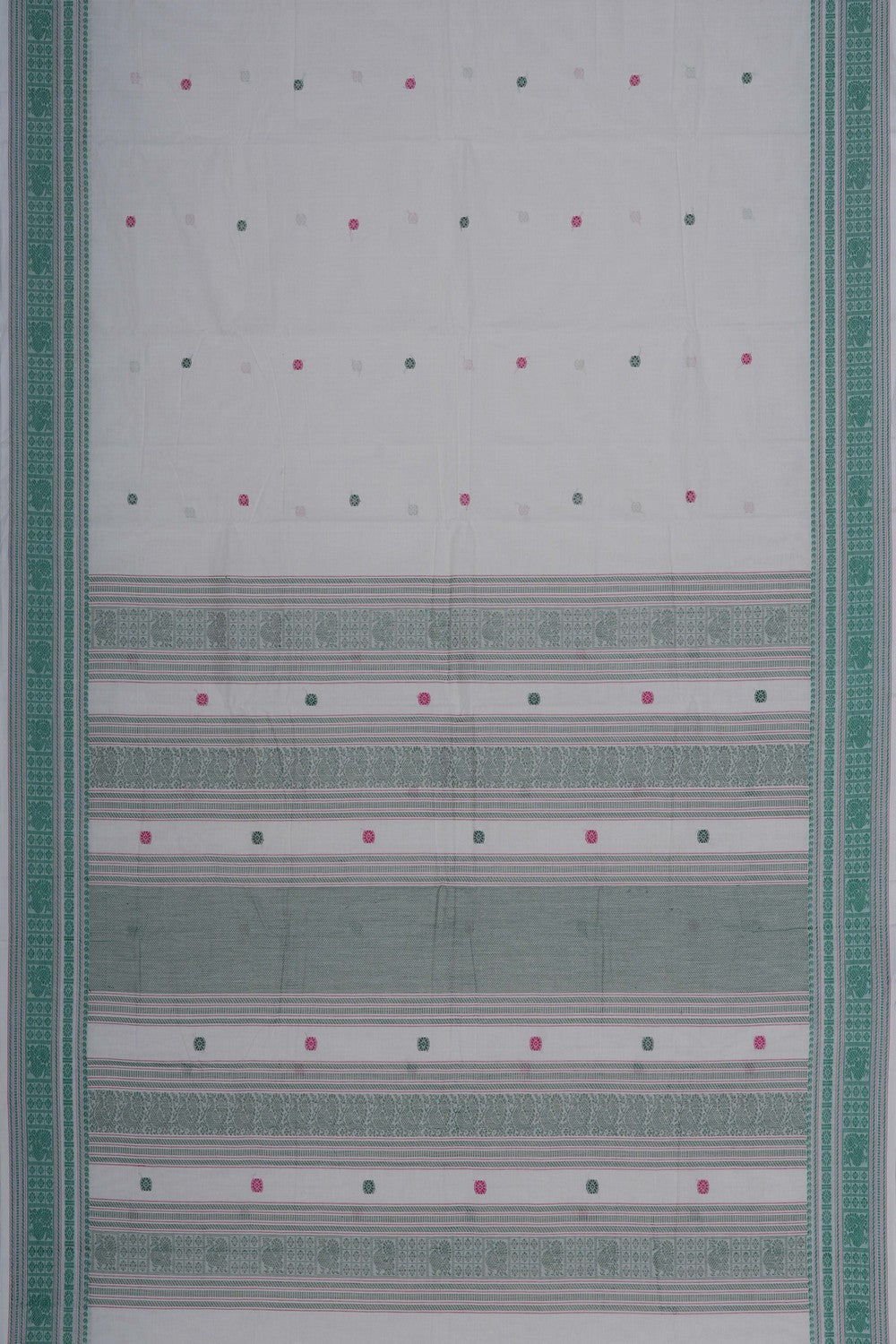 Image of Kanchi Cotton White Saree