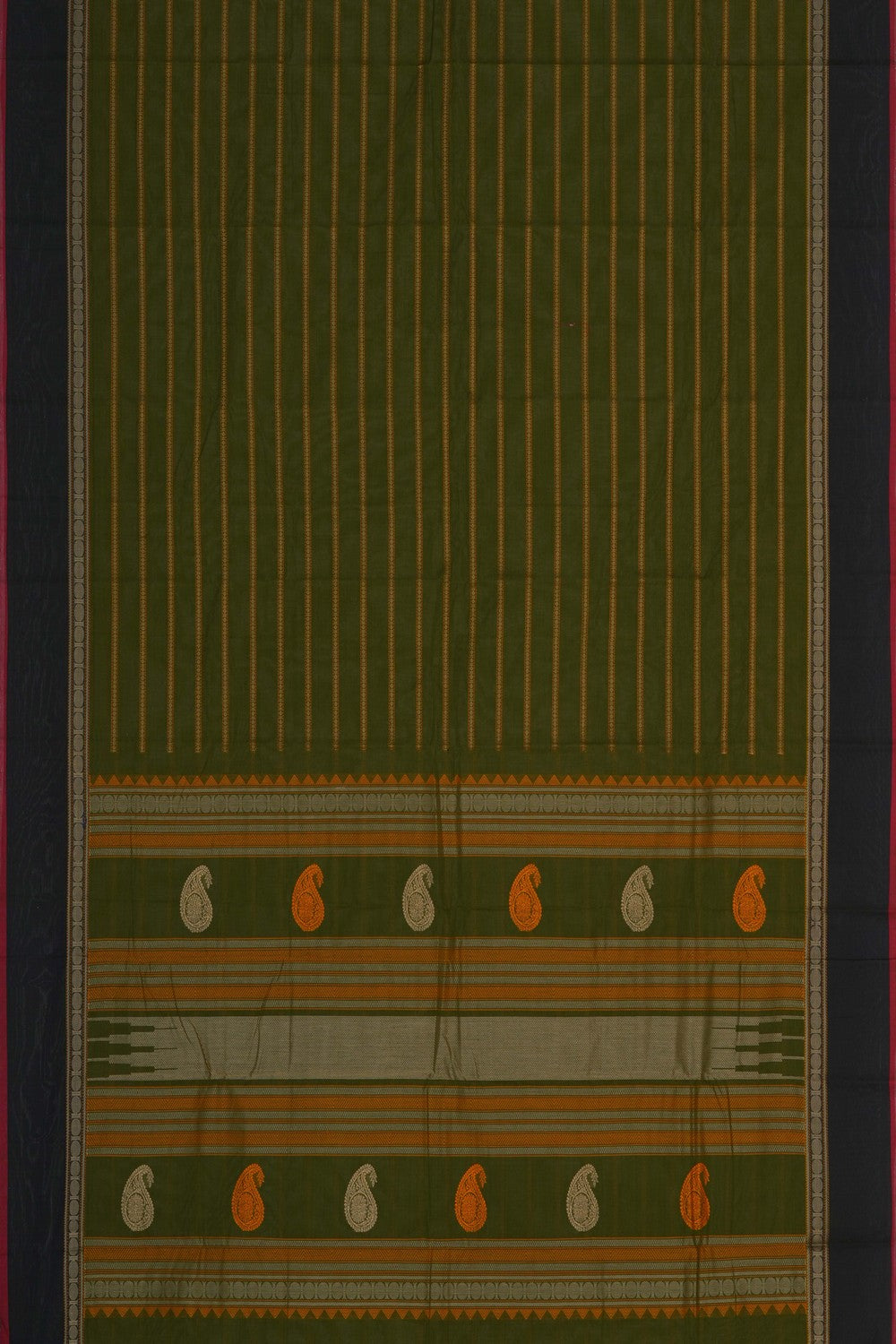Image of Kanchi Cotton Green Saree